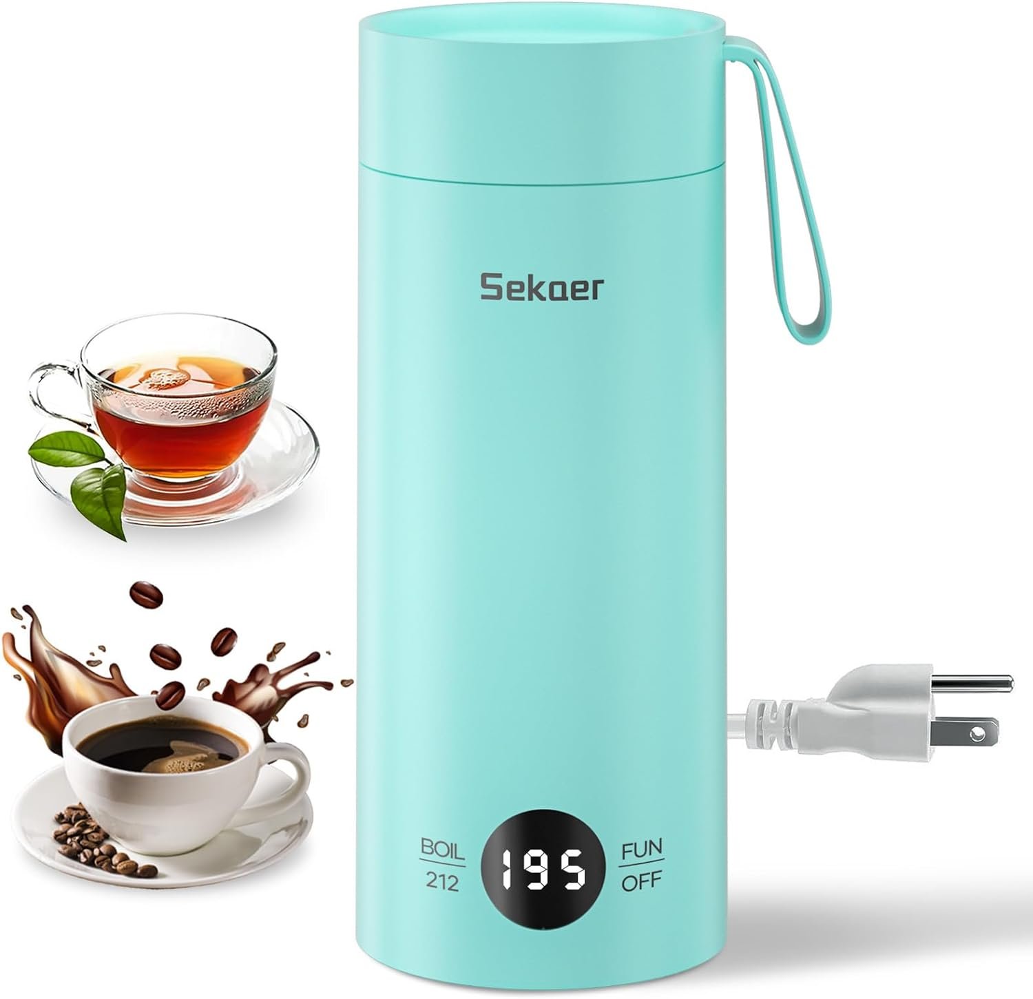 Sekaer Small Travel Portable Electric Kettle, Mini Tea Kettle Hot Water Boiler, 0.5L  500Watts, with 4 Variable Presets and 304 Stainless Steel, SKE-850T Sekaer Small Travel Portable Electric Kettle, Mini Tea Kettle Hot Water Boiler, 0.5L  500Watts, with 4 Variable Presets and 304 Stainless Steel, SKE-850T