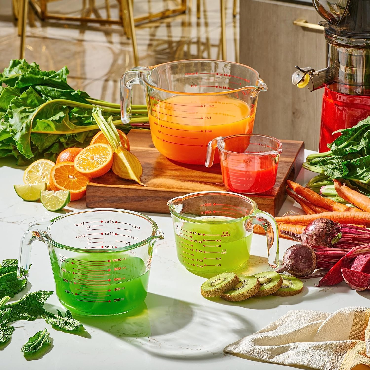 Set of 3 Glass Measuring Cups with Measuring Spoons  Whisk - Kitchen Mixing Bowl Liquid Measure Cup, Glass Tupperware Bakeware. 1 cup, 2 cup, 4 cup. Set of 3 Glass Measuring Cups with Measuring Spoons  Whisk - Kitchen Mixing Bowl Liquid Measure Cup, Glass Tupperware Bakeware. 1 cup, 2 cup, 4 cup.