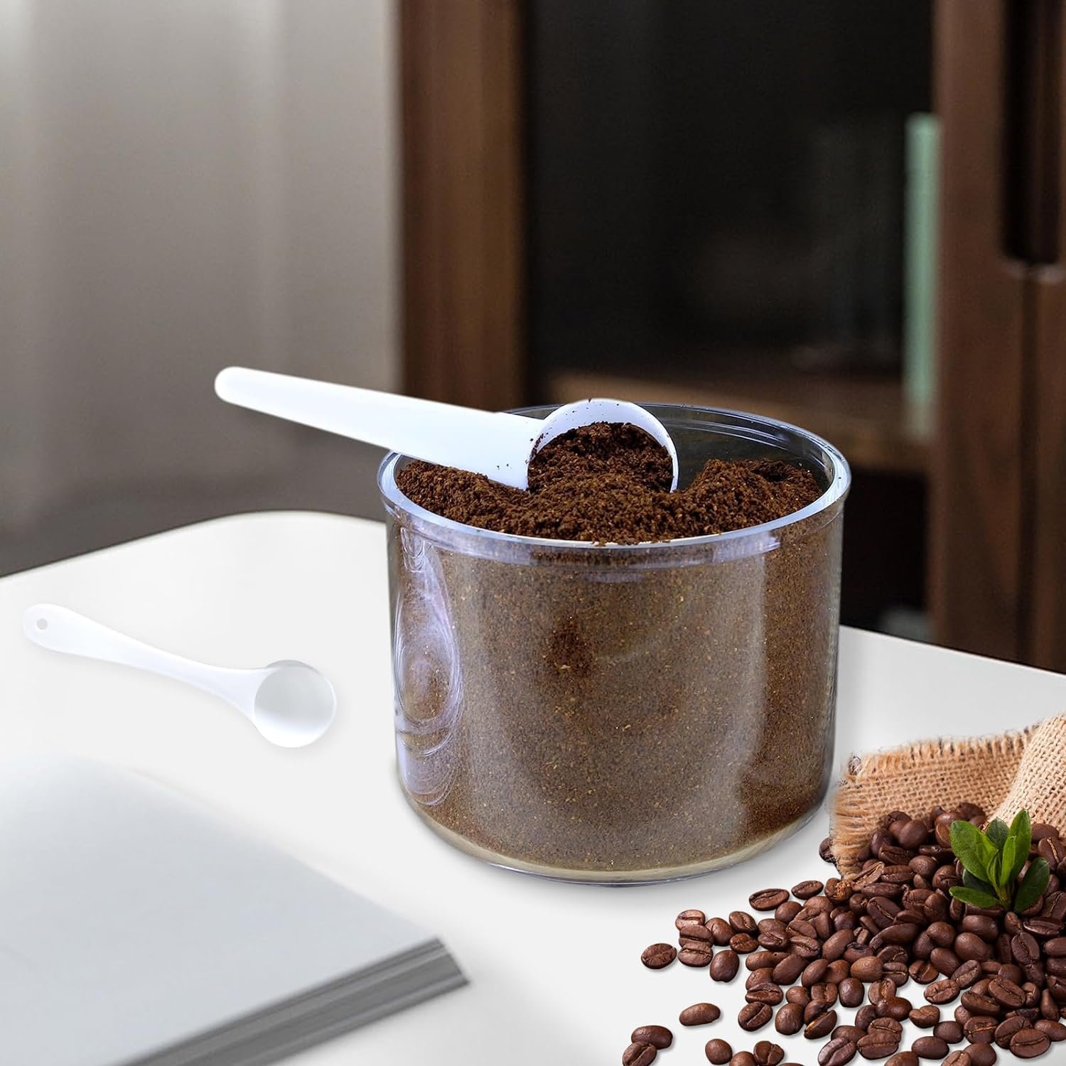 set of 5 plastic measuring spoons (1 g, 2 g, 3 g, 5 g, 10 pcs.) for measuring powders, granules, coffee, pet food, cereals, as well as for dispensing spices and other dry goods.