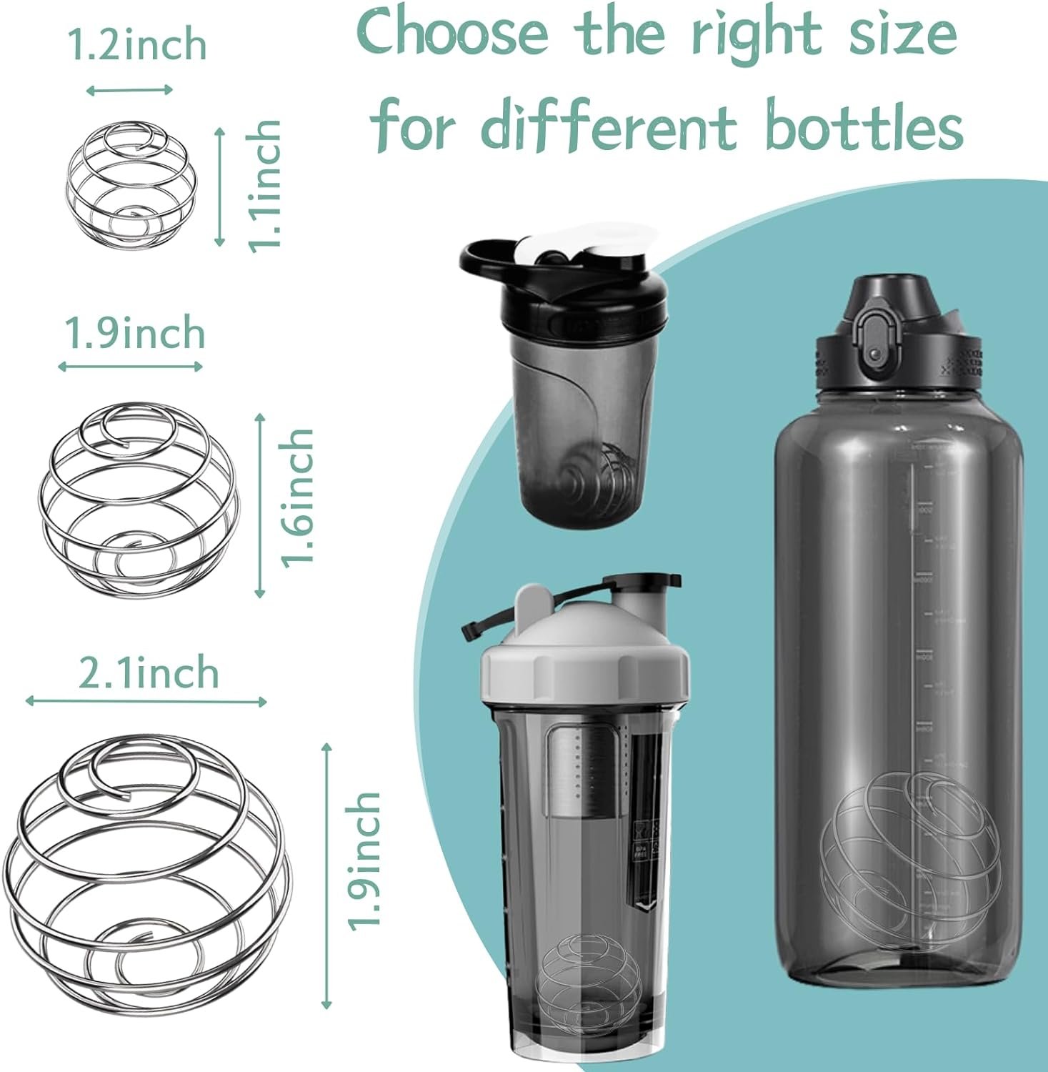 Shaker Balls, 8PCS 304 Stainless Steel Mixing Balls for Protein Shakes Formula, Blender Balls for Mixer Bottles Shaker Balls, 8PCS 304 Stainless Steel Mixing Balls for Protein Shakes Formula, Blender Balls for Mixer Bottles