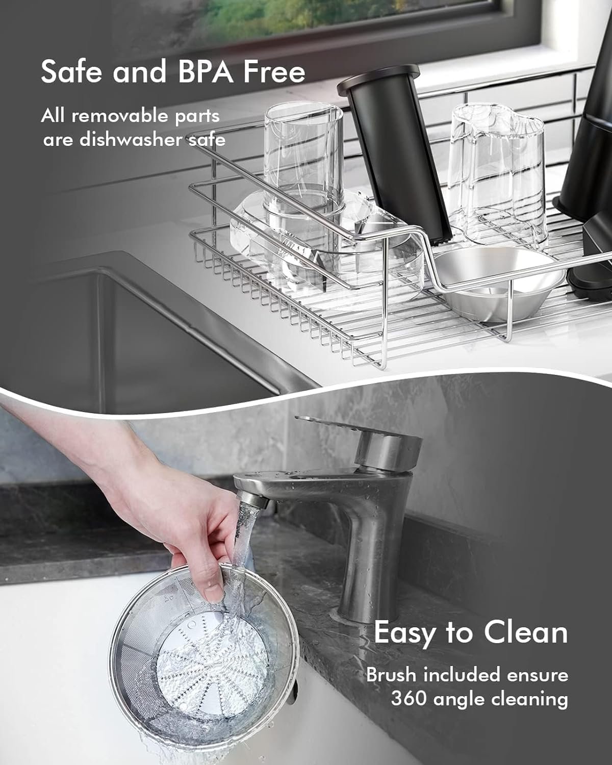 SiFENE Easy-Clean Juicer Machine, 3 Big Mouth Centrifugal Juicer Extractor Maker, Quick Juicing for Vegetables  Fruits, 3 Speed Settings, BPA-Free, Stainless Steel, Gray