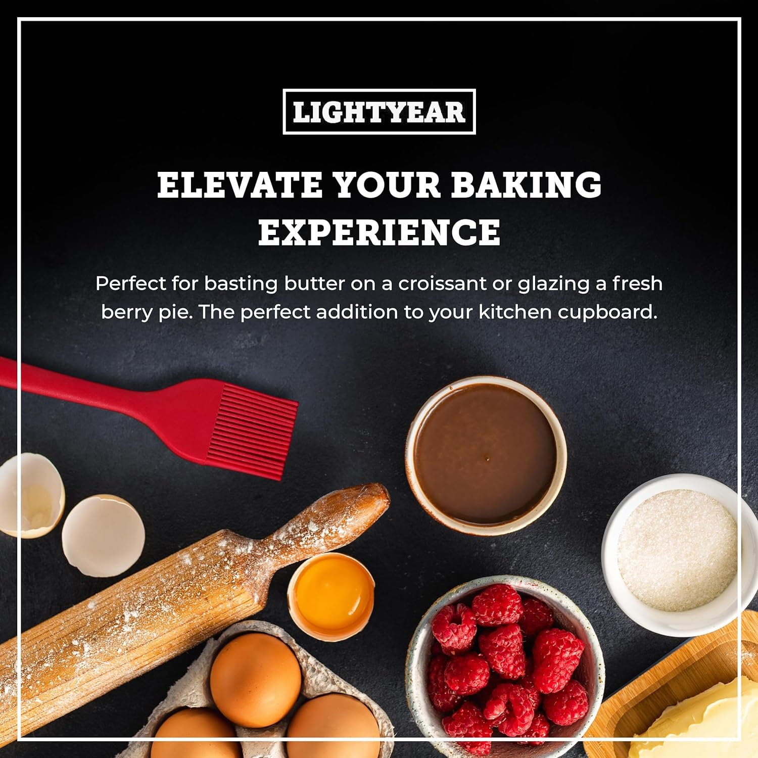 Silicone Basting Pastry Brush Set (2 Pcs) ❘ 450°F Heat Resistant Oil Brush for Your Kitchen - Ideal For BBQ’s, Baking  Cooking | 100% Food Grade Silicone - BPA Free  Dishwasher Safe (Red)