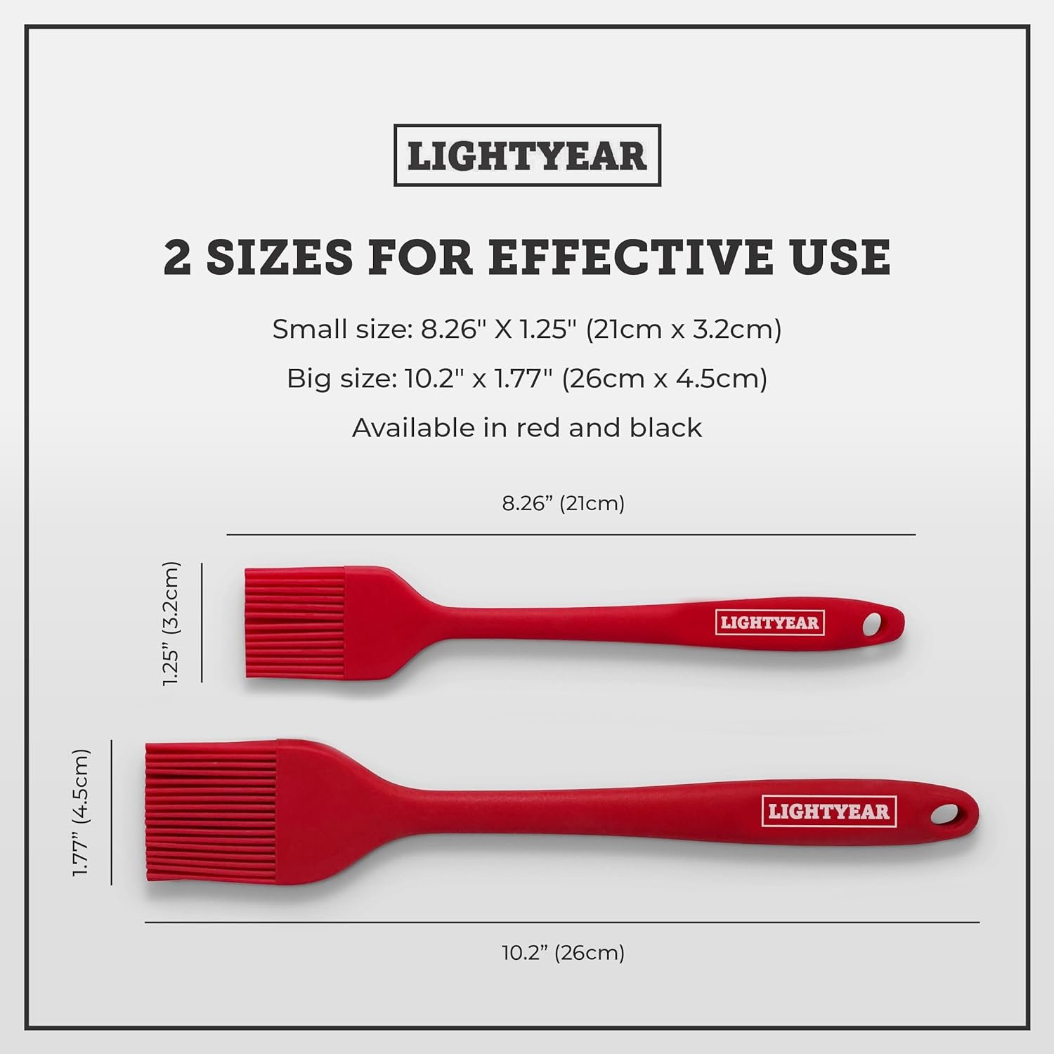 Silicone Basting Pastry Brush Set (2 Pcs) ❘ 450°F Heat Resistant Oil Brush for Your Kitchen - Ideal For BBQ’s, Baking  Cooking | 100% Food Grade Silicone - BPA Free  Dishwasher Safe (Red)