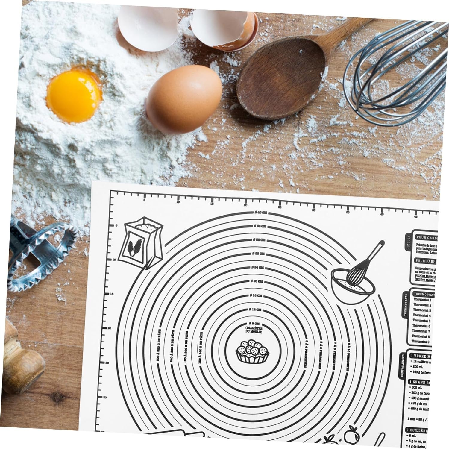 Silicone Dough Mat Anti-skid Rolling Mat Reusable Pastry Cushion Dough Bake Mats Pastry Fondant Mat Kitchen Silicone Pads Dough Pastry Mat Baking Mat Non Stick