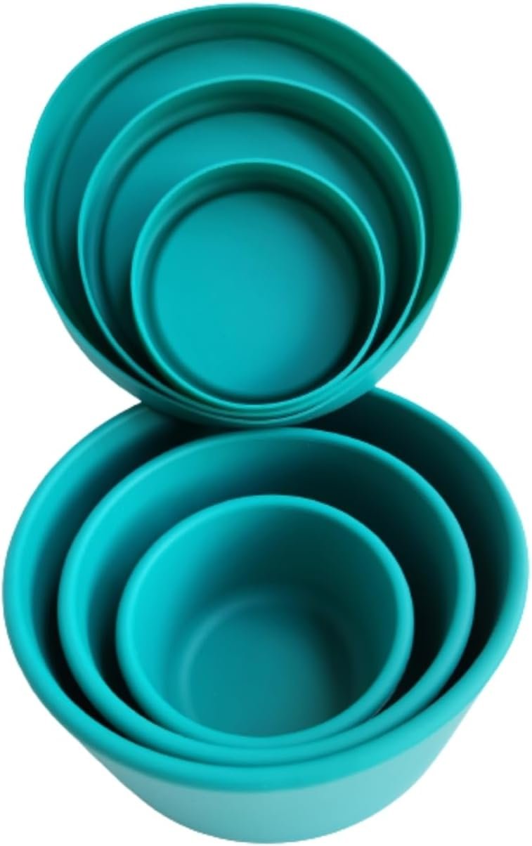 Silicone Food Storage Containers With Lids (Amber Yellow)