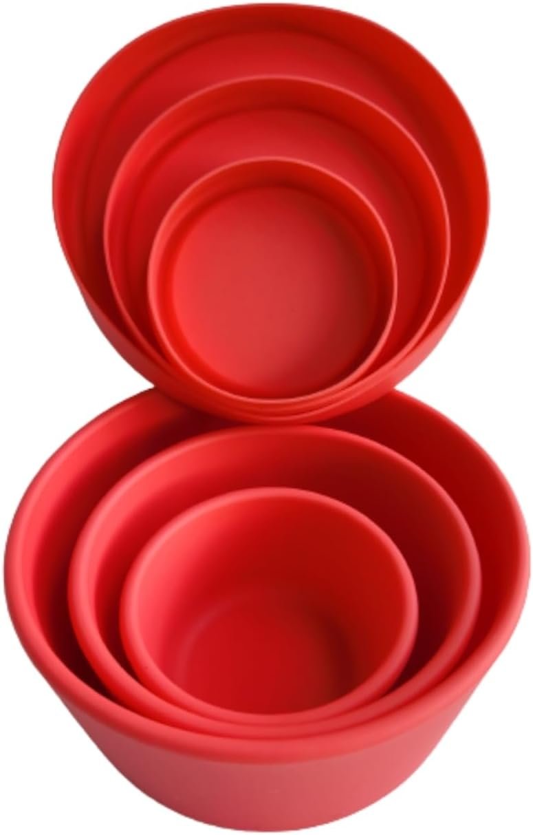 Silicone Food Storage Containers With Lids (Amber Yellow)