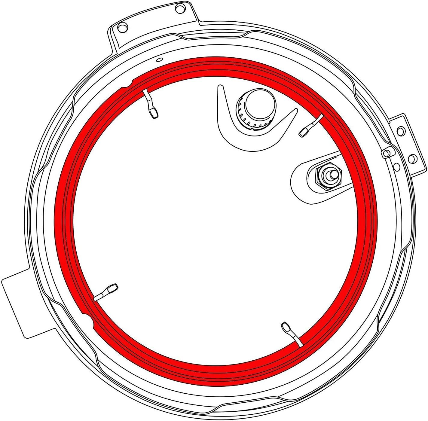 Silicone Gasket Compatible With NuWave 8Q Pressure Cooker (Model 33112, 33201) and 6 Quart DUET Pressure Cooker  Air Fryer Combo (Model 33801). This gasket is not created or sold by NuWave.