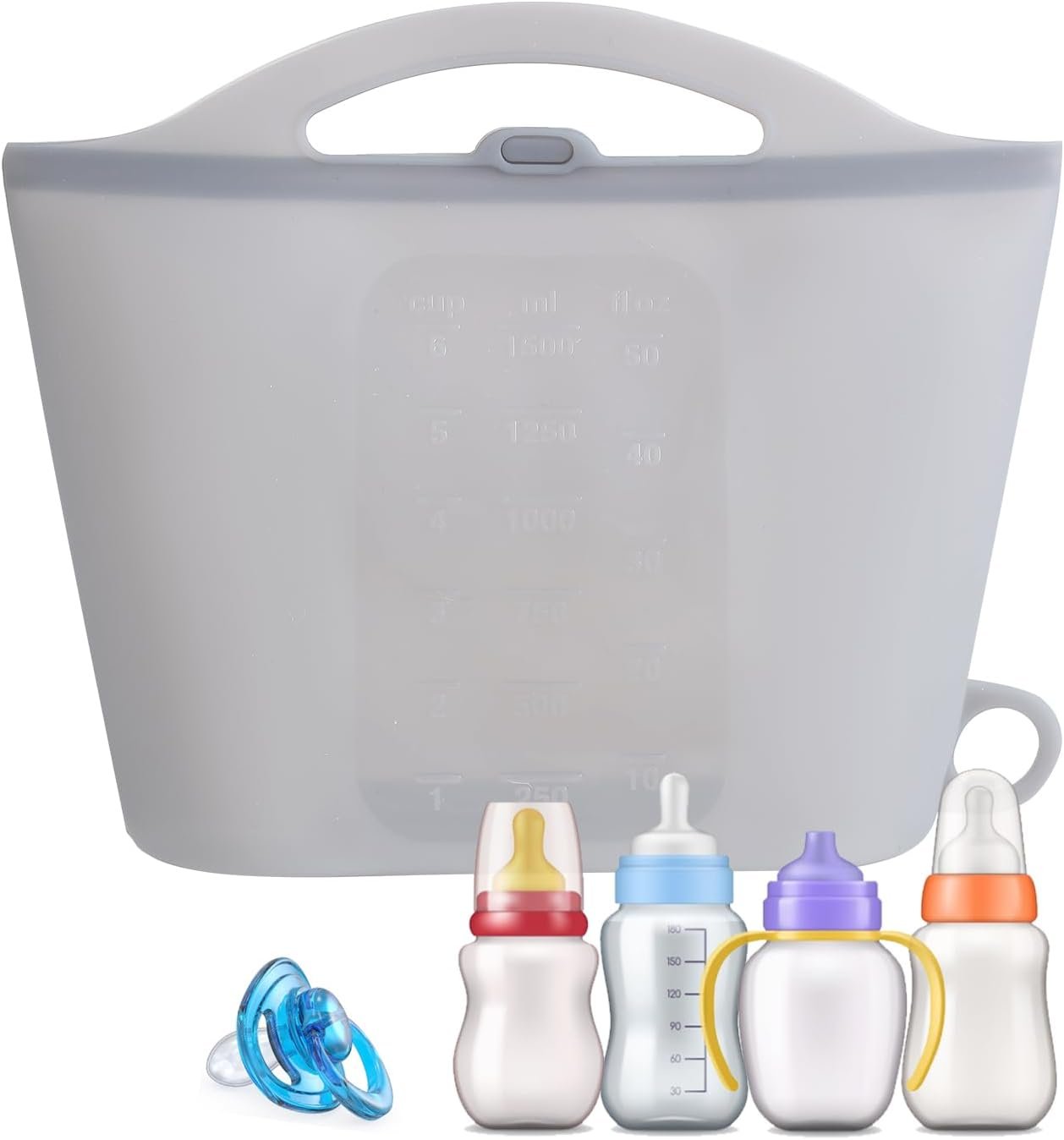 Silicone Microwave Steam Bags for Bottles, 1.5L Reusable Silicone Steaming Bags for Bottles, Breast Pump, Accessories, Pacifiers and Teethers Silicone Microwave Steam Bags for Bottles, 1.5L Reusable Silicone Steaming Bags for Bottles, Breast Pump, Accessories, Pacifiers and Teethers