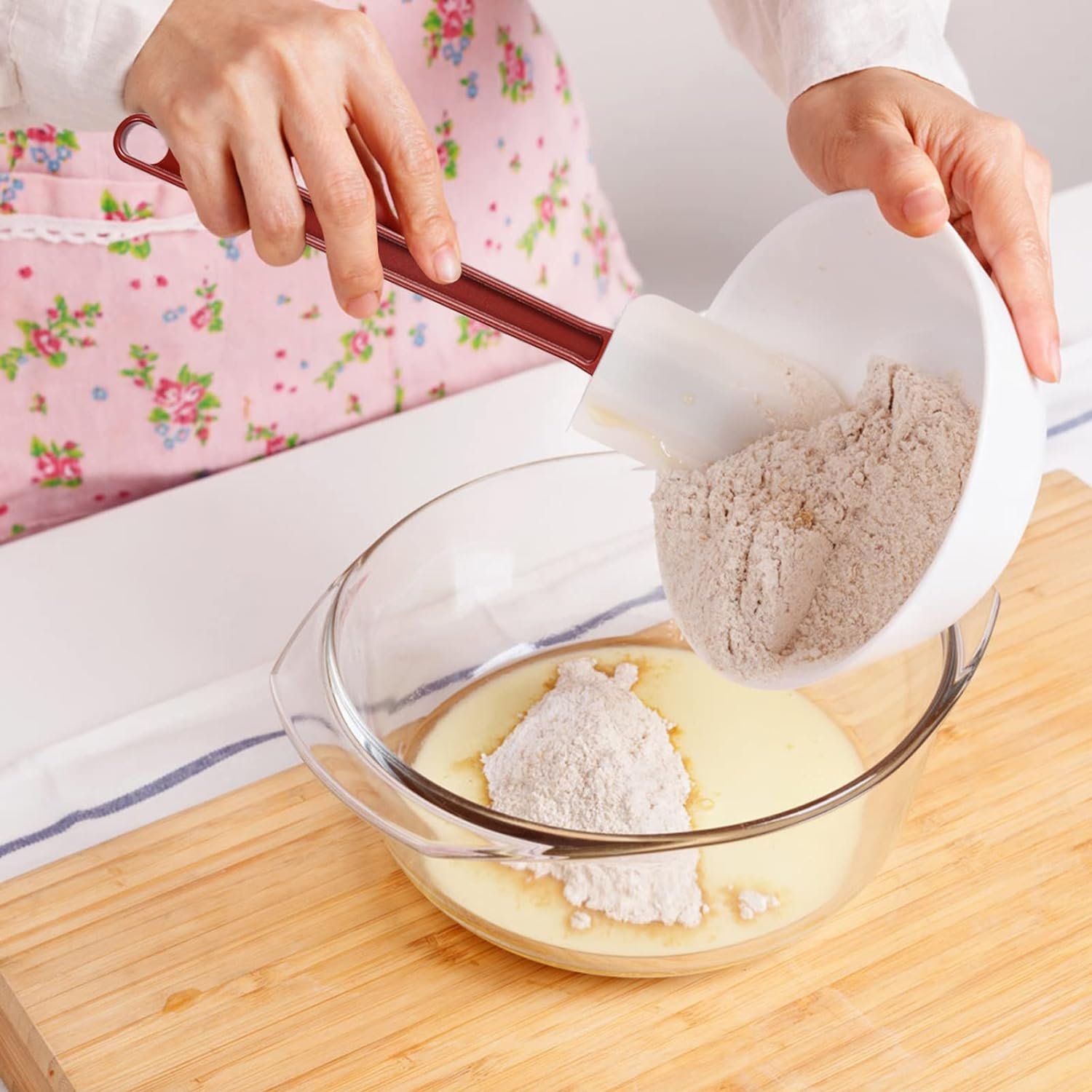 Silicone Rubber Spatula and Spoon Rubber Spatula Set of 3, High Heat Spatula Spoon, Commercial Spatula for Cooking, Commercial Rubber Spatula (3 Scrapers (9.5 Inches))