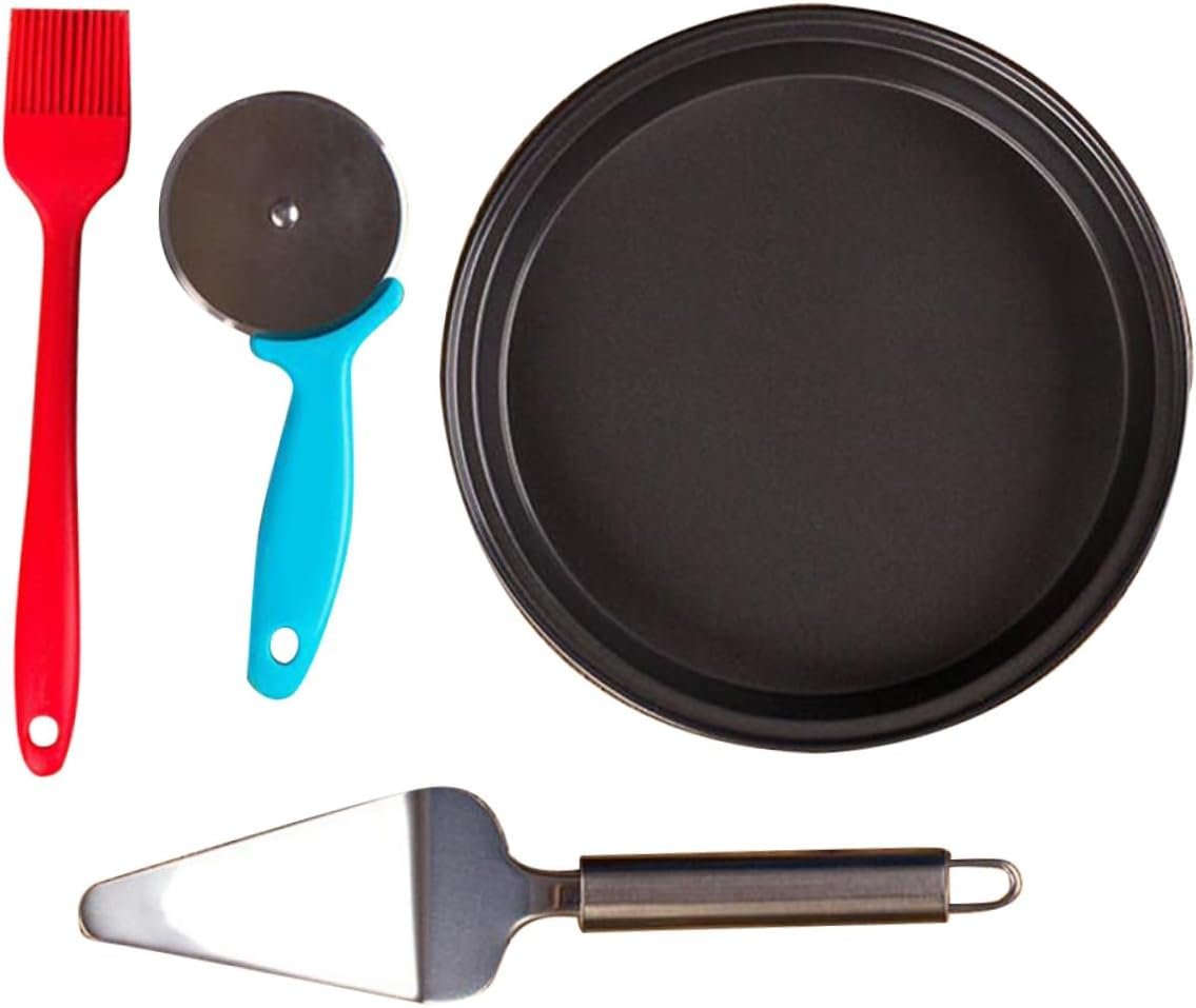 Silicone Tray Set griddle grill accessories tray barbecue oven Accessories round cake mold pizza plate pie lifter Stainless steel baking tools pizza bbq accessories for grill