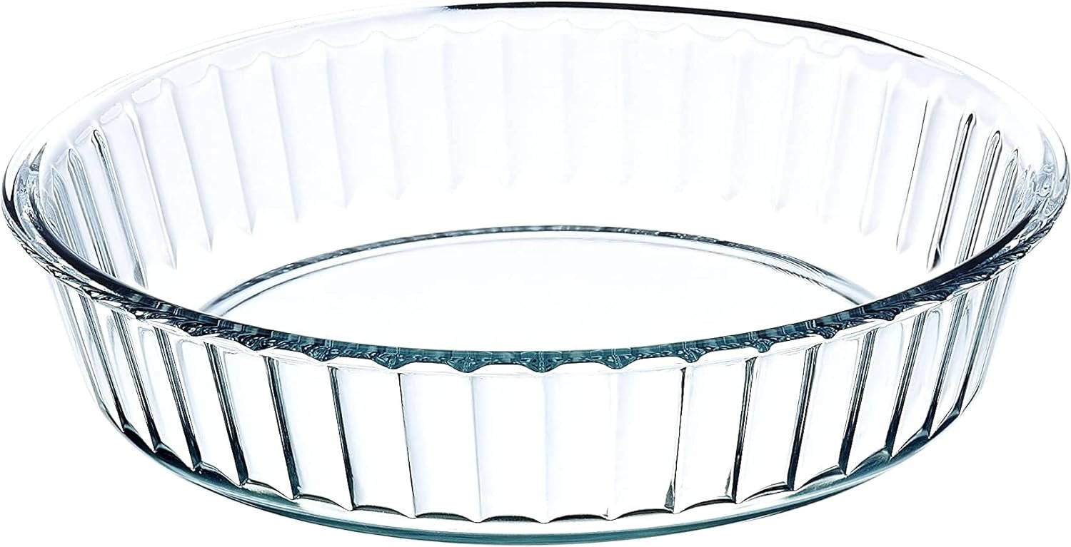 Simax Glass Pie Pan for Baking: Deep Round Pie Plate Dish Great For Apple, Pumpkin, Holiday Pies, etc. - Fluted Pie Holder - Oven Safe Tray - Borosilicate Glass Cake Tin - 10.25 Inch Large Diameter Simax Glass Pie Pan for Baking: Deep Round Pie Plate Dish Great For Apple, Pumpkin, Holiday Pies, etc. - Fluted Pie Holder - Oven Safe Tray - Borosilicate Glass Cake Tin - 10.25 Inch Large Diameter