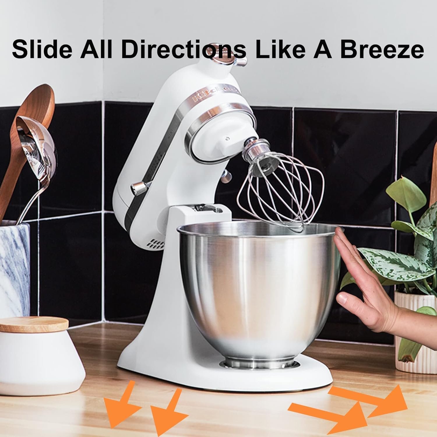 Sliding Mat for KitchenAid Stand Mixer - Mixer Slider Mat Kitchen Aid Mixer Accessories Compatible with KitchenAid 4.5-5 Qt Tilt-Head Stand Mixer
