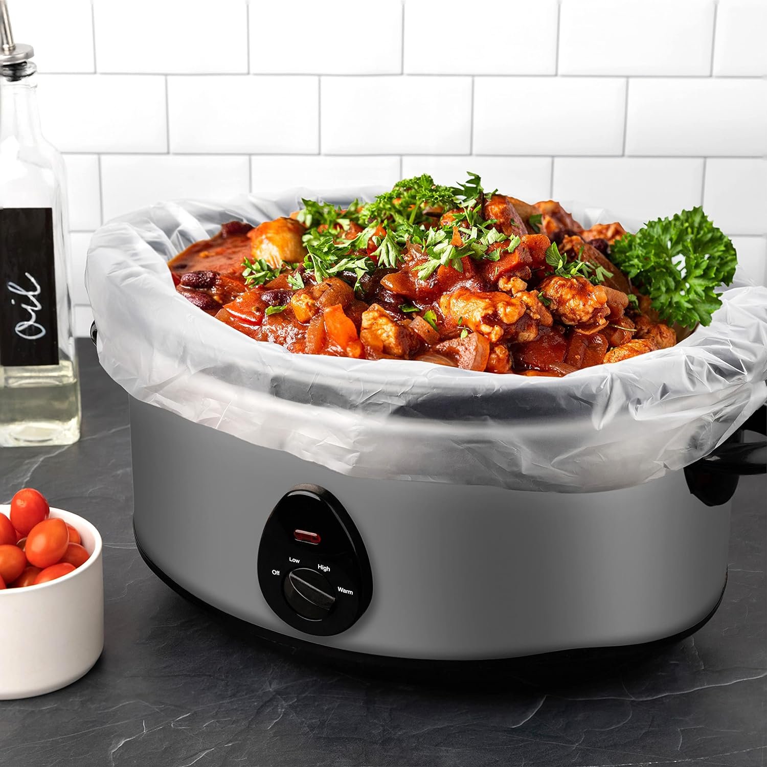 Slow Cooker  pot Liners Fits 7-8 Quarts, Extra Large Pot Liners SIZE: 13 x 21 x 4 Inches, 4 Gusset Bottom, Extra Large Pot Liners, 20 pack