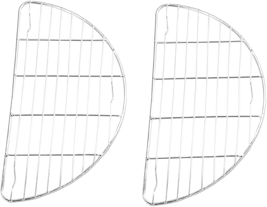 Small Half Round Cooling Rack 2 Pack - 7.9 x 4.1 inches - Stainless Steel Small Half Round Cooling Rack 2 Pack - 7.9 x 4.1 inches - Stainless Steel