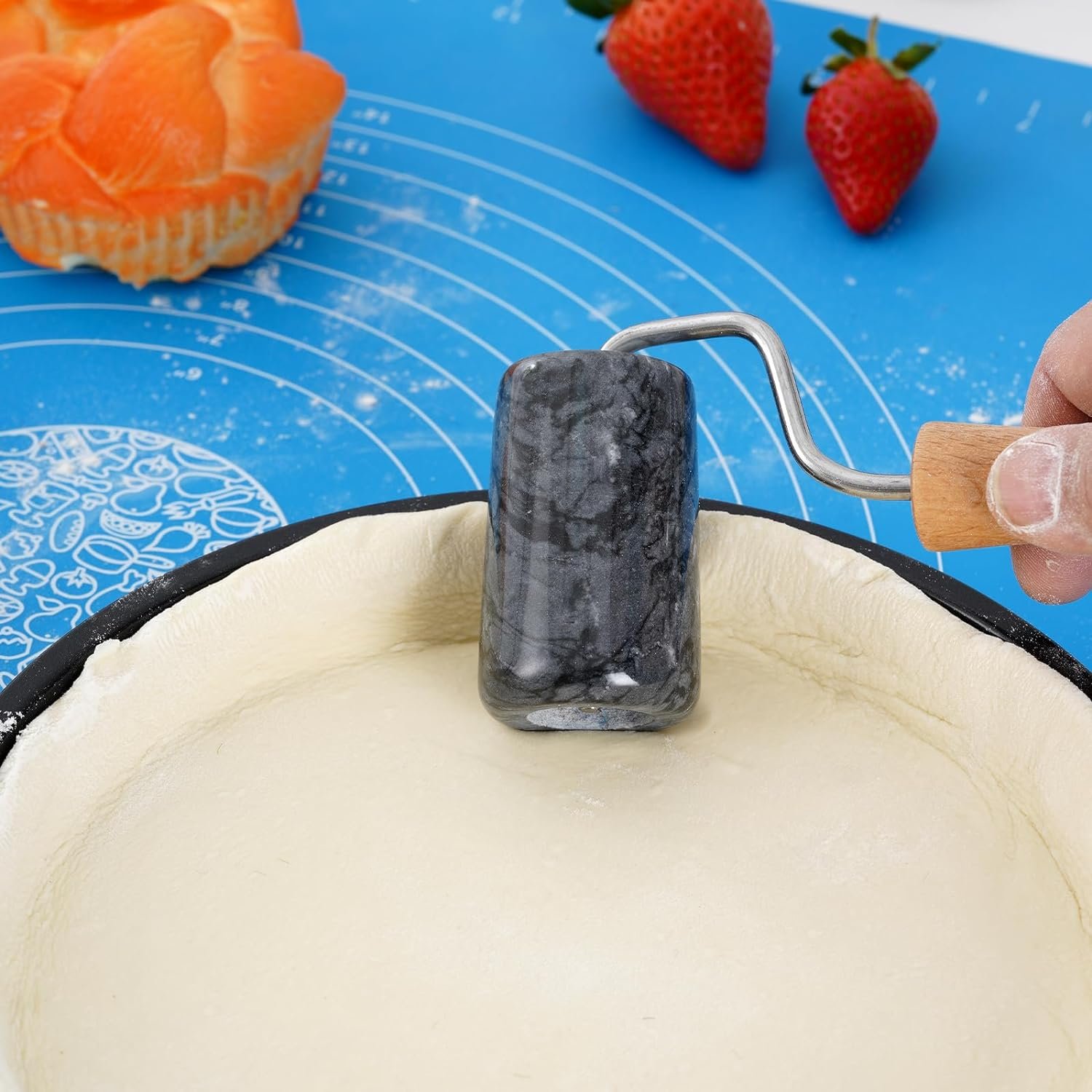 small-marble-rolling-pin-pizza-roller-marble-dough-roller-non-stick-t-type-for-cake-baking-tortilla-fudge-pizza-cookies- - Cooking Appliance World
