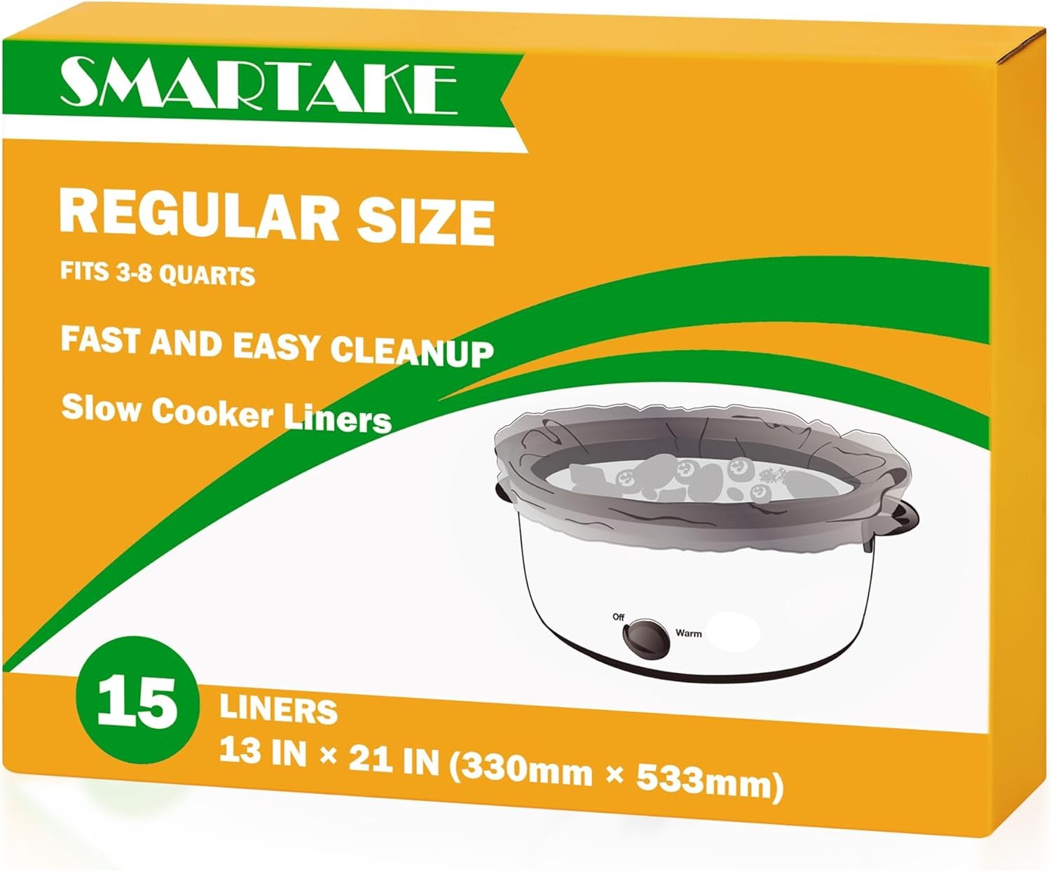 SMARTAKE Slow Cooker Liners, Crockpot Liner 13x 21 Crockpot Liners Disposable Crock Pot Bags, Fit 3QT to 8QT for Slow Cooker, Crockpot, Cooking Trays, Suitable for Oval  Round Pots, 30 Liners SMARTAKE Slow Cooker Liners, Crockpot Liner 13x 21 Crockpot Liners Disposable Crock Pot Bags, Fit 3QT to 8QT for Slow Cooker, Crockpot, Cooking Trays, Suitable for Oval  Round Pots, 30 Liners
