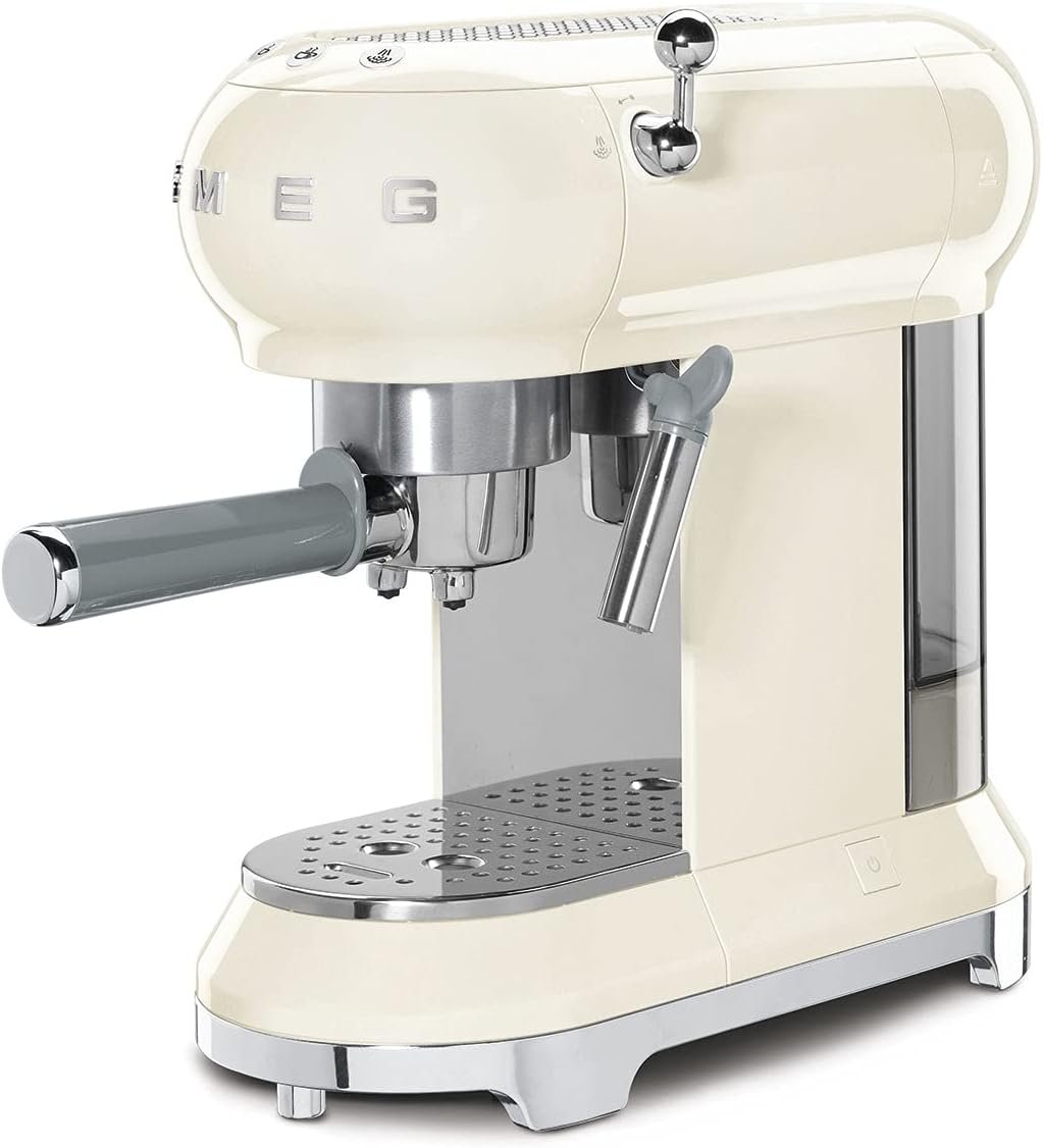 Smeg ECF01CRUS Espresso Coffee Machine, One Size, 1L, Cream Smeg ECF01CRUS Espresso Coffee Machine, One Size, 1L, Cream