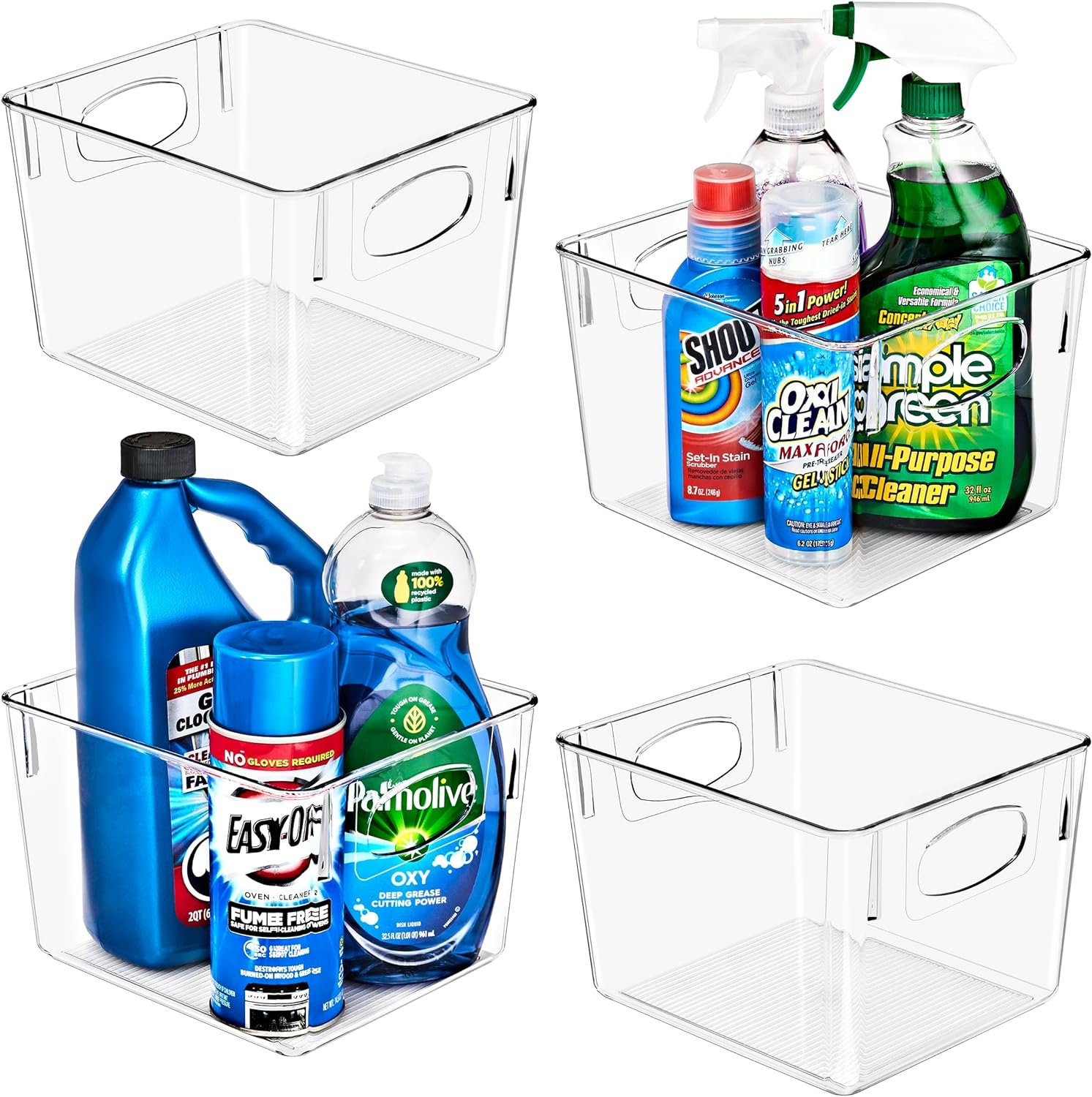 Sorbus Medium Plastic Storage Bins - for Kitchen Organization, Pantry Organizers and Storage, Fridge Organizer, Cabinet Organizer, Refrigerator Organizer Bins - Clear Storage Bins (4 pack) Sorbus Medium Plastic Storage Bins - for Kitchen Organization, Pantry Organizers and Storage, Fridge Organizer, Cabinet Organizer, Refrigerator Organizer Bins - Clear Storage Bins (4 pack)