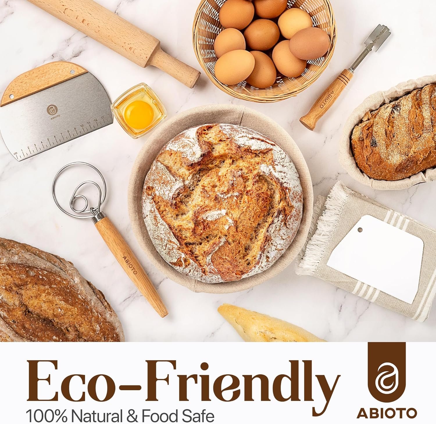 Sourdough Bread Proofing Baskets and Baking Supplies, A Complete Bread Making Kit Including Two 10 Oval Bannetons, Bread Lame, Danish Whisk, Bowl Dough Scrapers, and Linen Liners Sourdough Bread Proofing Baskets and Baking Supplies, A Complete Bread Making Kit Including Two 10 Oval Bannetons, Bread Lame, Danish Whisk, Bowl Dough Scrapers, and Linen Liners