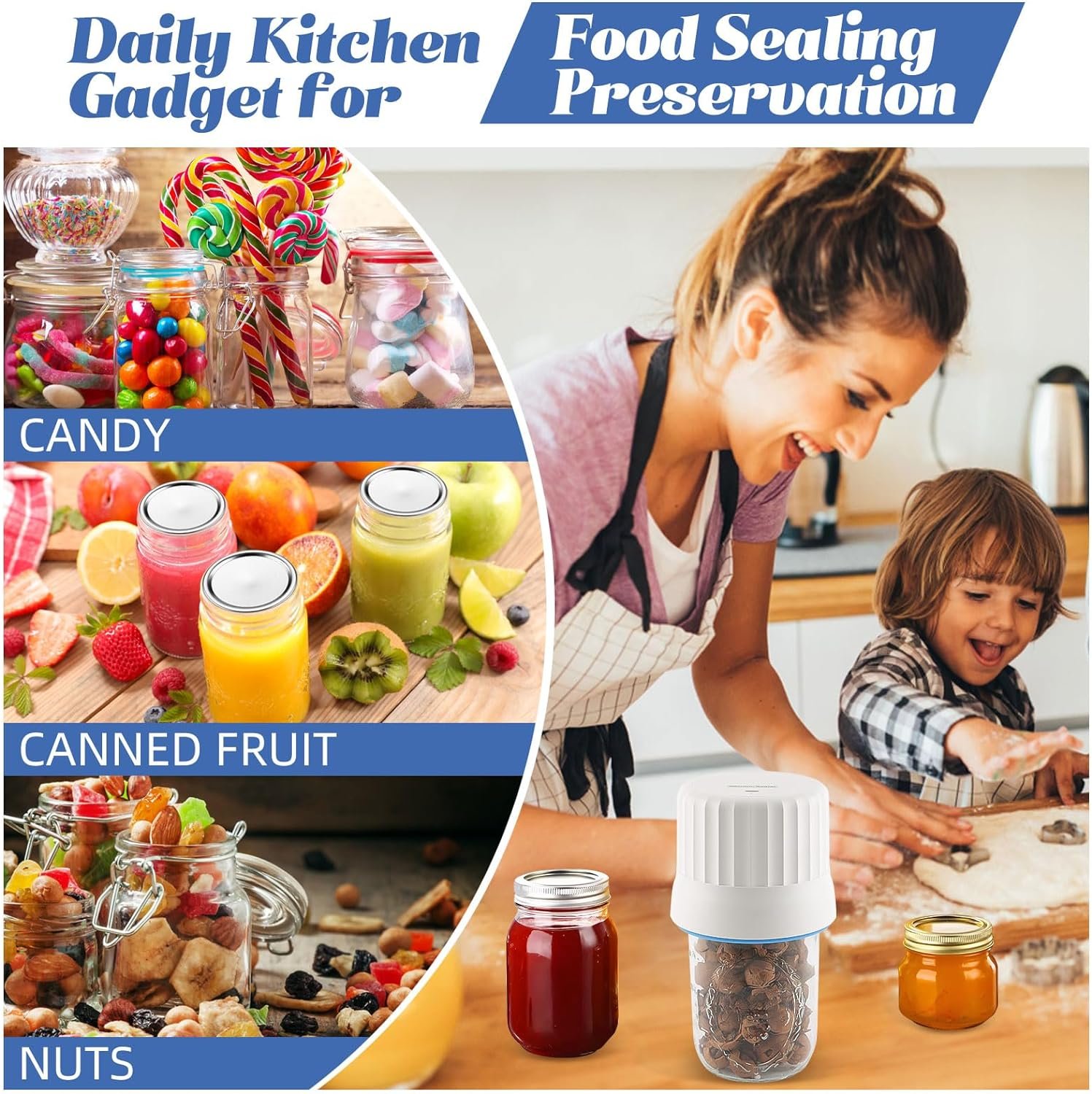 Sous Vide Bags-30 PCS Reusable Vacuum Seal Bags for Food with Portable Handheld Vacuum Sealer and Sealing Clips for Food Storage and Sous Vide Cooking, Sous Vide Kit Sealing Bags Kit (51pack)