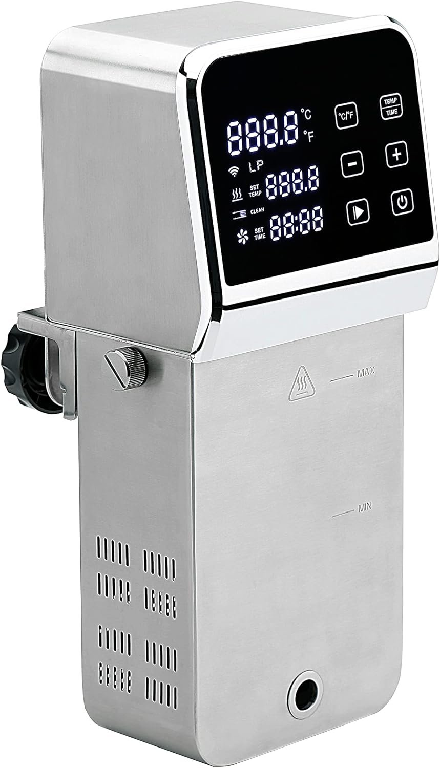 Sous Vide Immersion Circulator by Vesta Precision - Imersa Tower | Powerful Pump Design | Accurate, Stable Temperature Control | Wi-Fi App Control | Touch Panel | 60 Liters | 1800 Watts