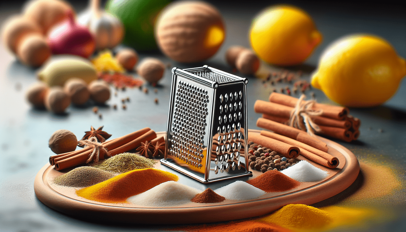 Spices: Rasp-Style Grater/Zester: for Nutmeg, Lemon, Garlic, Chocolate, Fruits, Vegetables and Ginger. Stainless Steel Grater, 16 inches