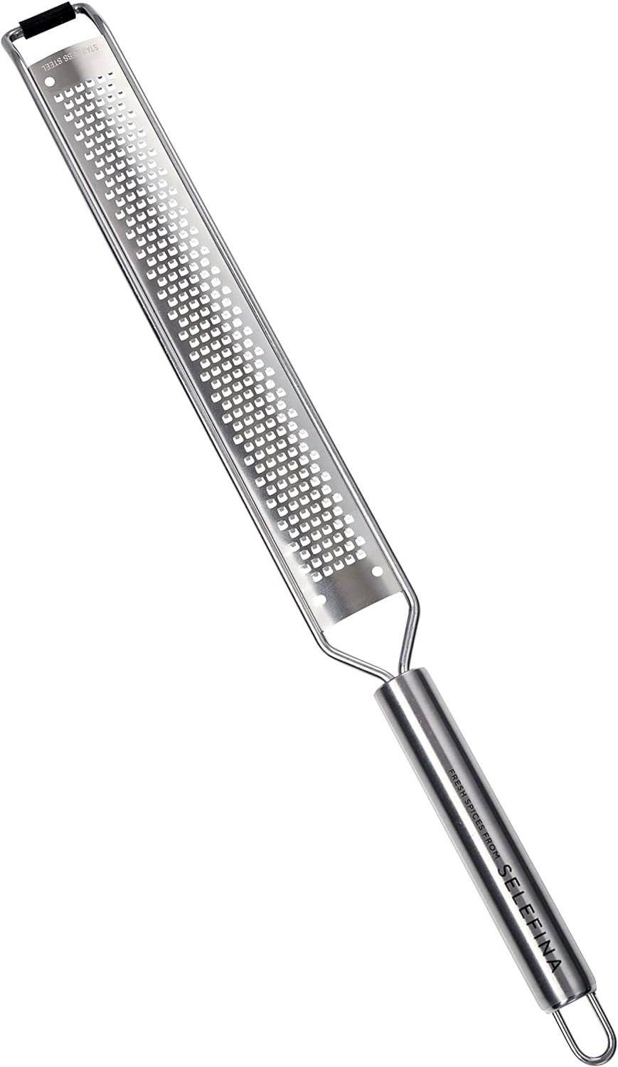 Spices: Rasp-Style Grater/Zester: for Nutmeg, Lemon, Garlic, Chocolate, Fruits, Vegetables and Ginger. Stainless Steel Grater, 16 inches