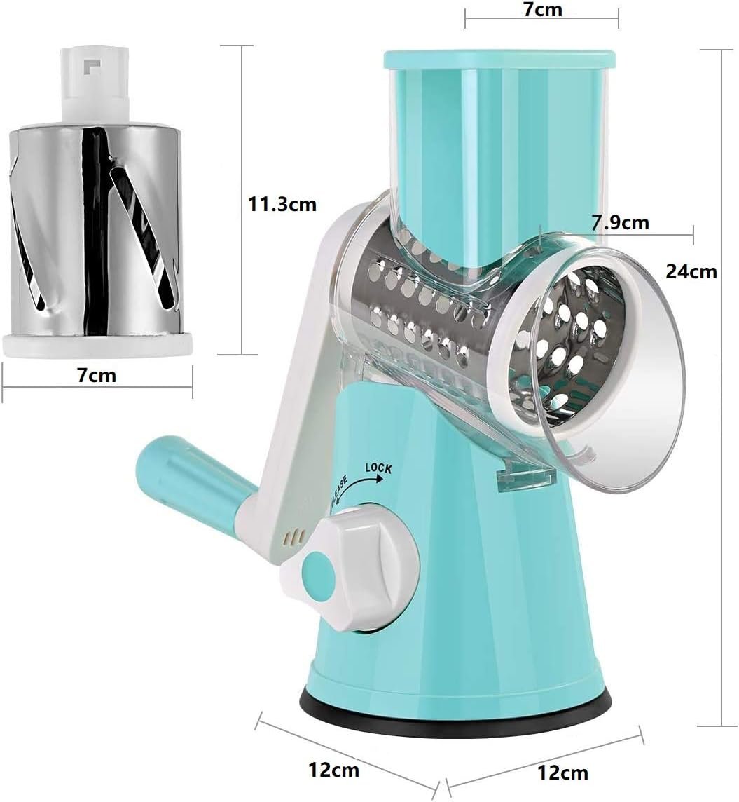 Spiralizer Vegetable Slicer, Vegetable Cutter, Mandoline Slicer Cutter Chopper and Grater Kitchen Tool, Veggie Cheese Shredder Grater Set with 3 Knife Barrels, Blue Spiralizer Vegetable Slicer, Vegetable Cutter, Mandoline Slicer Cutter Chopper and Grater Kitchen Tool, Veggie Cheese Shredder Grater Set with 3 Knife Barrels, Blue