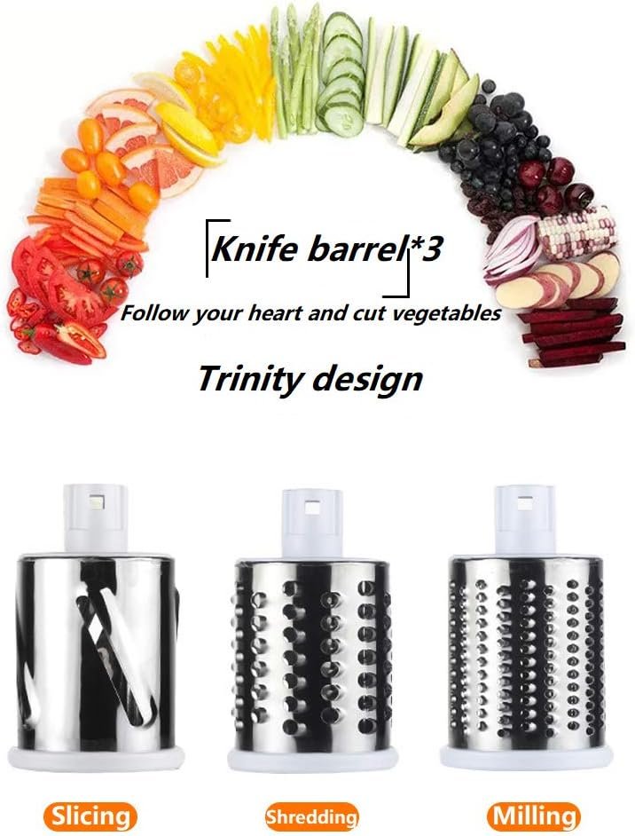 Spiralizer Vegetable Slicer, Vegetable Cutter, Mandoline Slicer Cutter Chopper and Grater Kitchen Tool, Veggie Cheese Shredder Grater Set with 3 Knife Barrels, Blue Spiralizer Vegetable Slicer, Vegetable Cutter, Mandoline Slicer Cutter Chopper and Grater Kitchen Tool, Veggie Cheese Shredder Grater Set with 3 Knife Barrels, Blue