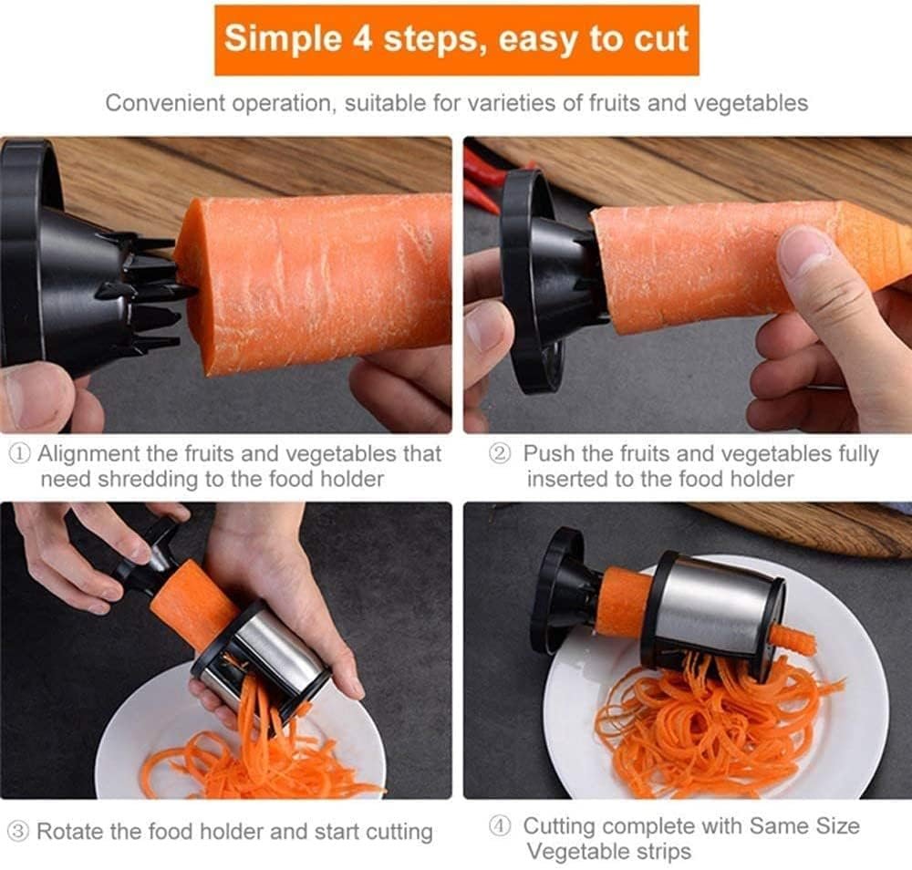 Spiralizer Vegetable Slicer Vegetable Spiral Slicer Cutter Zucchini Pasta Noodle Spaghetti Zoodle Maker