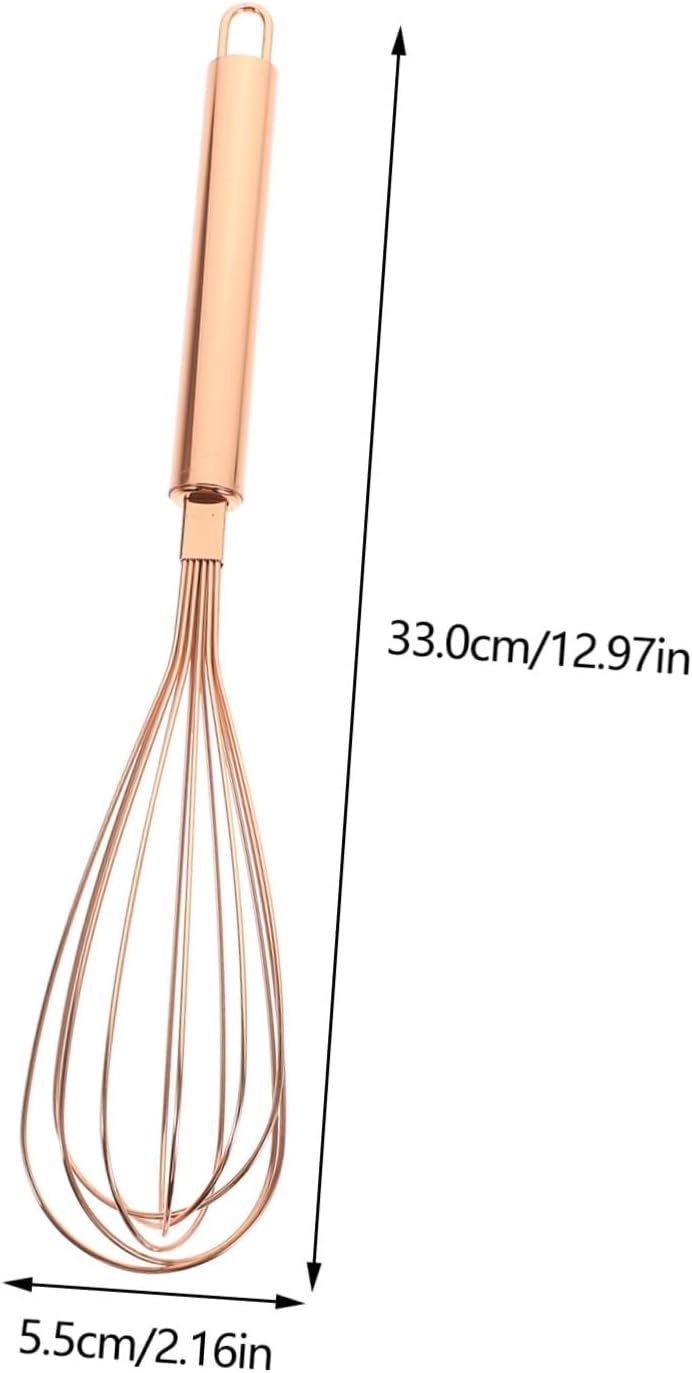 Stainless Steel Golden Manual Egg Beater Kitchen Gear Kitchen Utensils Dough Mixer Egg Mixer Whisk Small Whisk Egg Whisk Egg Supply Hand Beater Salad Stirrer Multifunction Brass