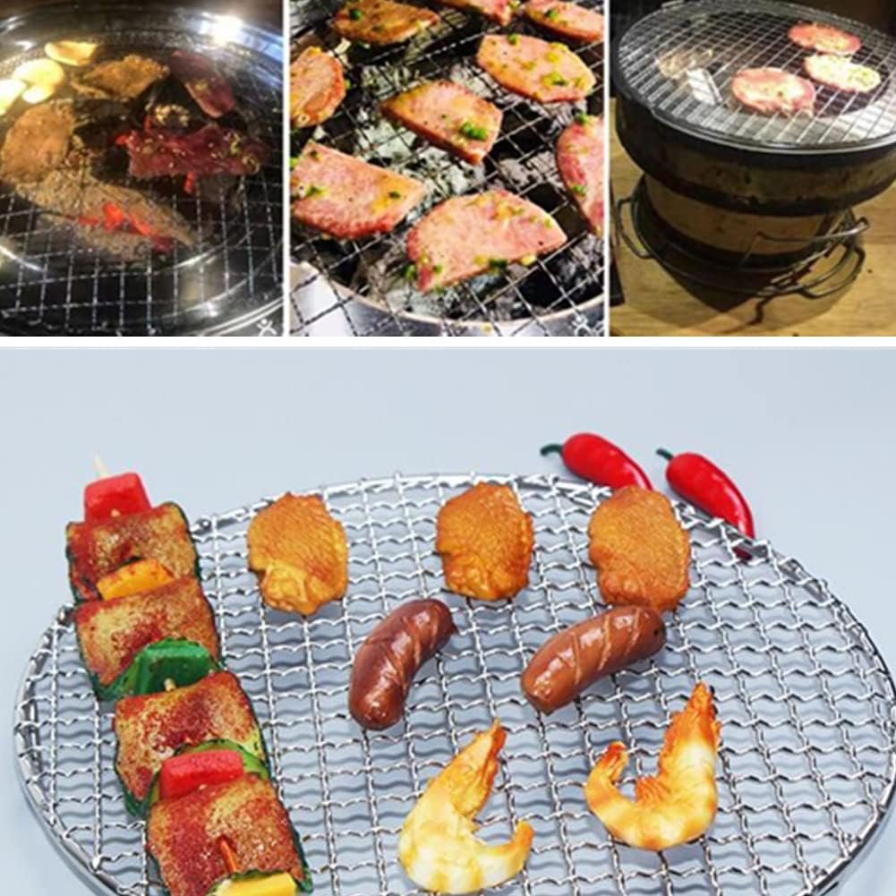 Stainless Steel Round Wire Baking Cooling Rack for Airfryer Oven, Nonstick Cooling Roasting Rack Net Grill Barbecue Rack for Cooling Cookie Bread Cake (180mm/7)