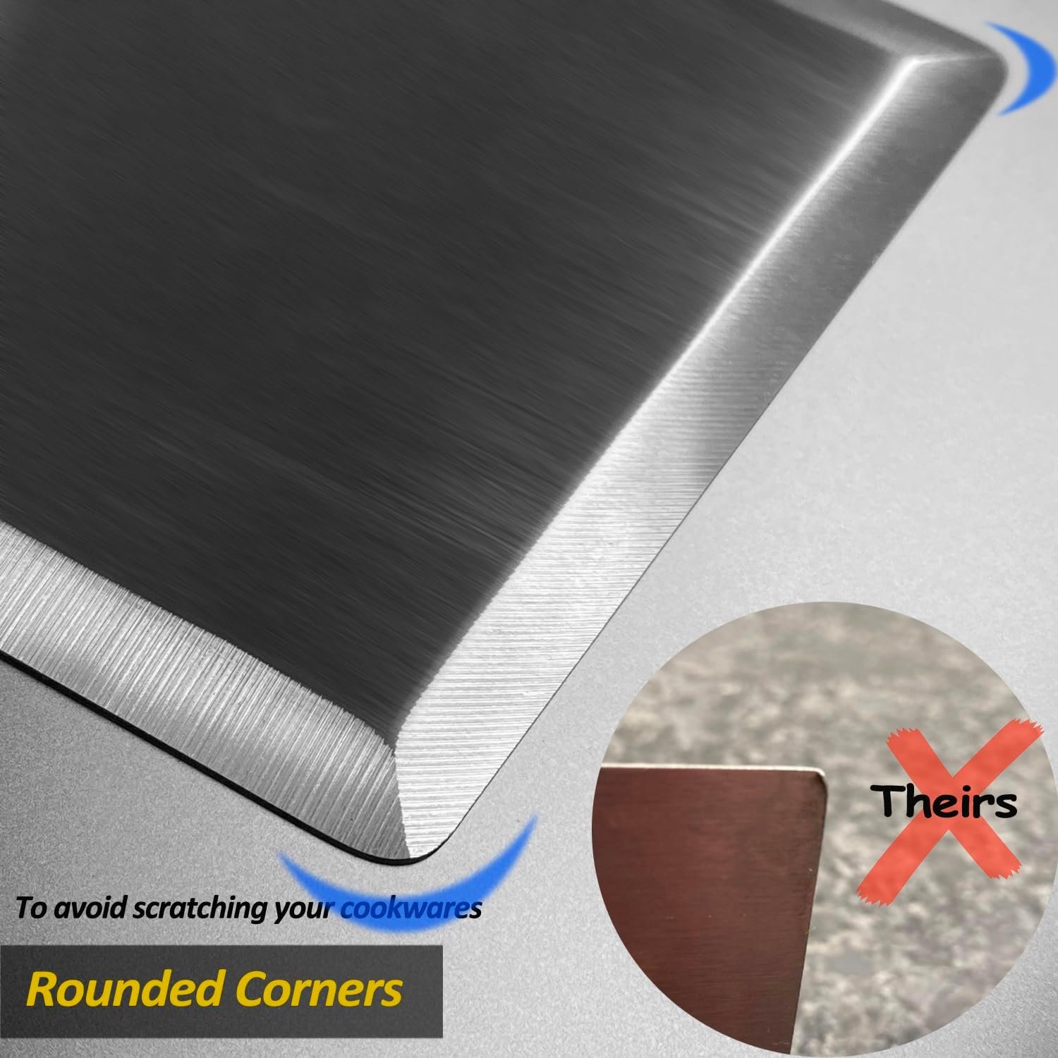 Stainless Steel Spatula Set, Grill Spatula Set with Full Tang Handle  Beveled Edges, Long Wide Spatula for Cast Iron Griddle BBQ Flat Top Grill, Pancake Spatula, Smash Burgers Metal Spatula