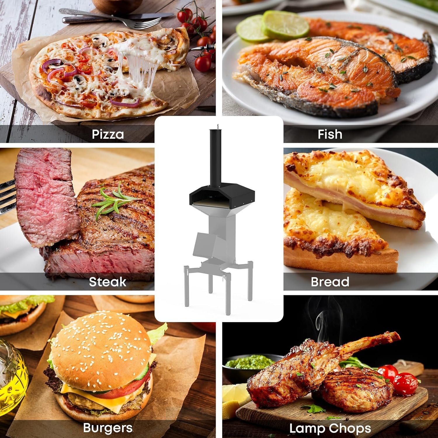 Stanbroil 14 Inch Pizza Oven Box Fits Wood Burning Stove, Stove/Grill Top Pizza Maker with Pizza Stone