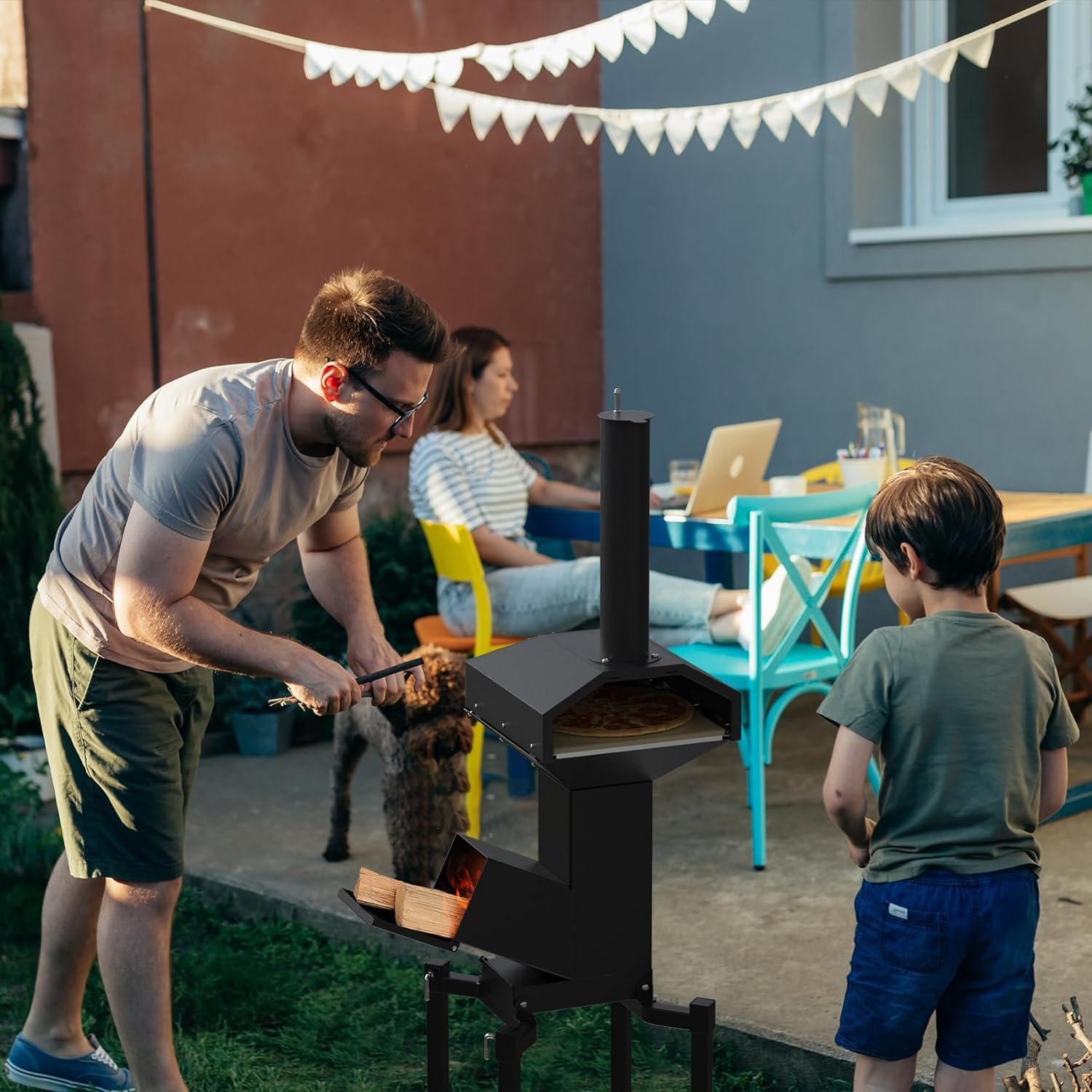 Stanbroil 14 Inch Pizza Oven Box Fits Wood Burning Stove, Stove/Grill Top Pizza Maker with Pizza Stone