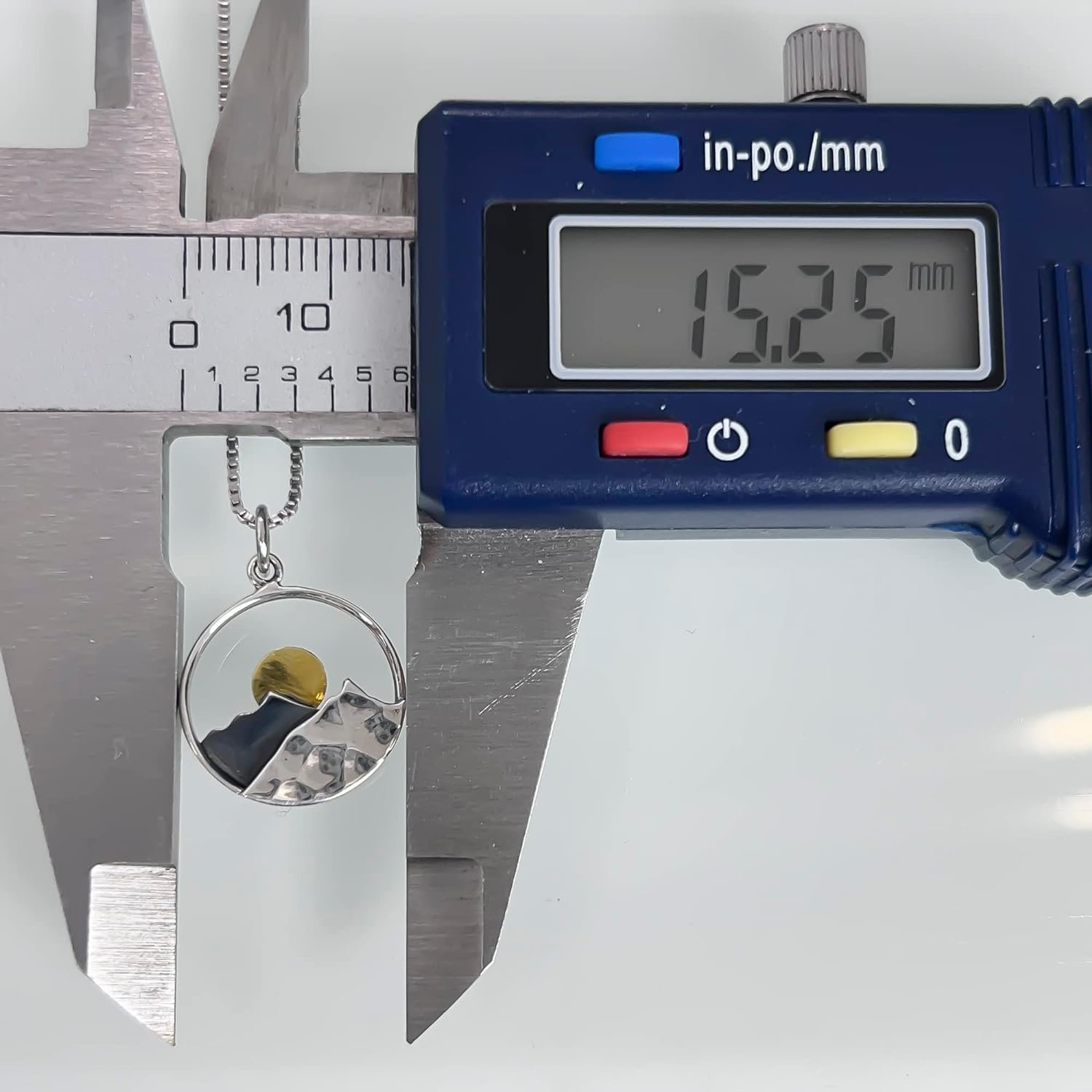 Sterling Silver Mountain Range and Bronze Sun Necklace, Mountain Necklace for Women, Travel Necklace, Outdoors Necklace (16 inches + 2-inch extender) Sterling Silver Mountain Range and Bronze Sun Necklace, Mountain Necklace for Women, Travel Necklace, Outdoors Necklace (16 inches + 2-inch extender)