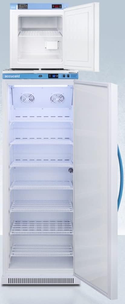 Summit Appliance Accucold ARS12PV-FS24LSTACKMED2 24 Wide All-Refrigerator/All-Freezer Combination, Includes ARS12PV All-refrigerator with Silver-ion Handle and FS30LMED2 Compact All-freezer Summit Appliance Accucold ARS12PV-FS24LSTACKMED2 24 Wide All-Refrigerator/All-Freezer Combination, Includes ARS12PV All-refrigerator with Silver-ion Handle and FS30LMED2 Compact All-freezer