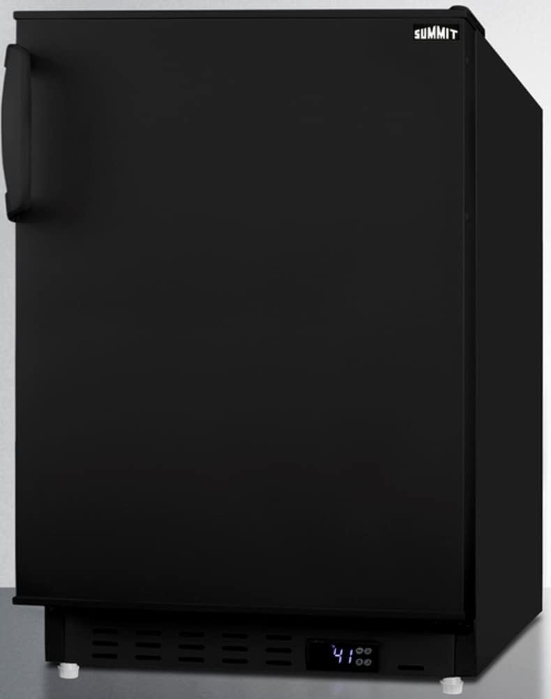 Summit Appliance ALR47B Built-in Undercounter ADA Compliant Residential All-Refrigerator in Black with Door Storage, Interior Light, Open Door Alarm, Adjustable Thermostat and Automatic Defrost