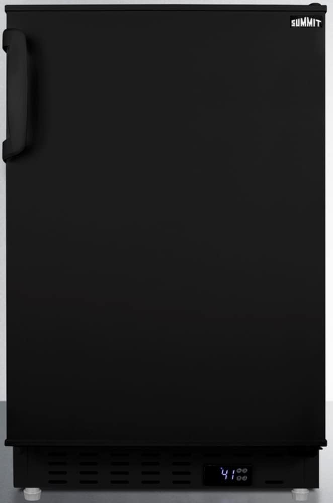 Summit Appliance ALR47B Built-in Undercounter ADA Compliant Residential All-Refrigerator in Black with Door Storage, Interior Light, Open Door Alarm, Adjustable Thermostat and Automatic Defrost