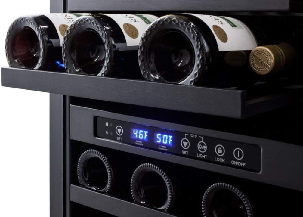 Summit Appliance SWC182ZADA 18 in. Wide Built-in Undercounter Wine Cooler44; Black Summit Appliance SWC182ZADA 18 in. Wide Built-in Undercounter Wine Cooler44; Black
