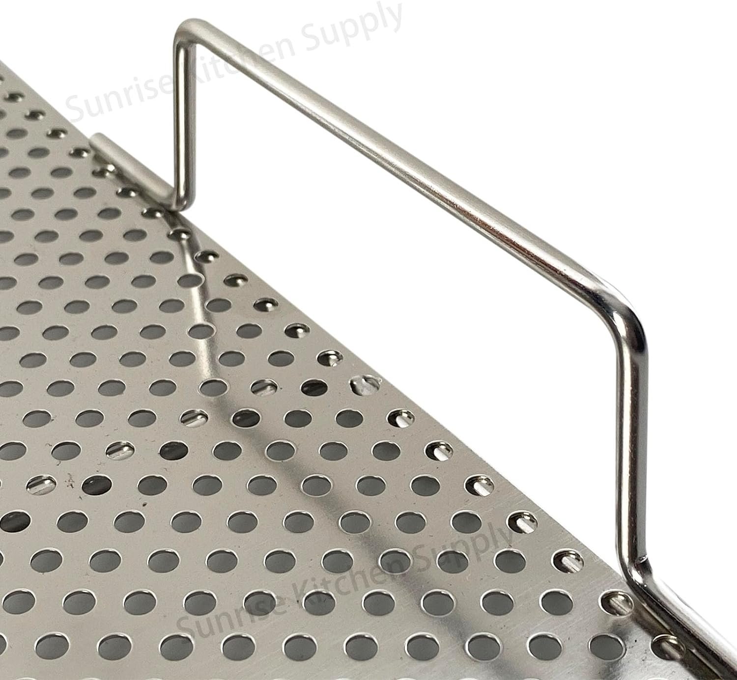 Sunrise Stainless Steel Fryer Screen with Handles (Solid Screen) (1, 13.5 x 13.5 x 1.75)