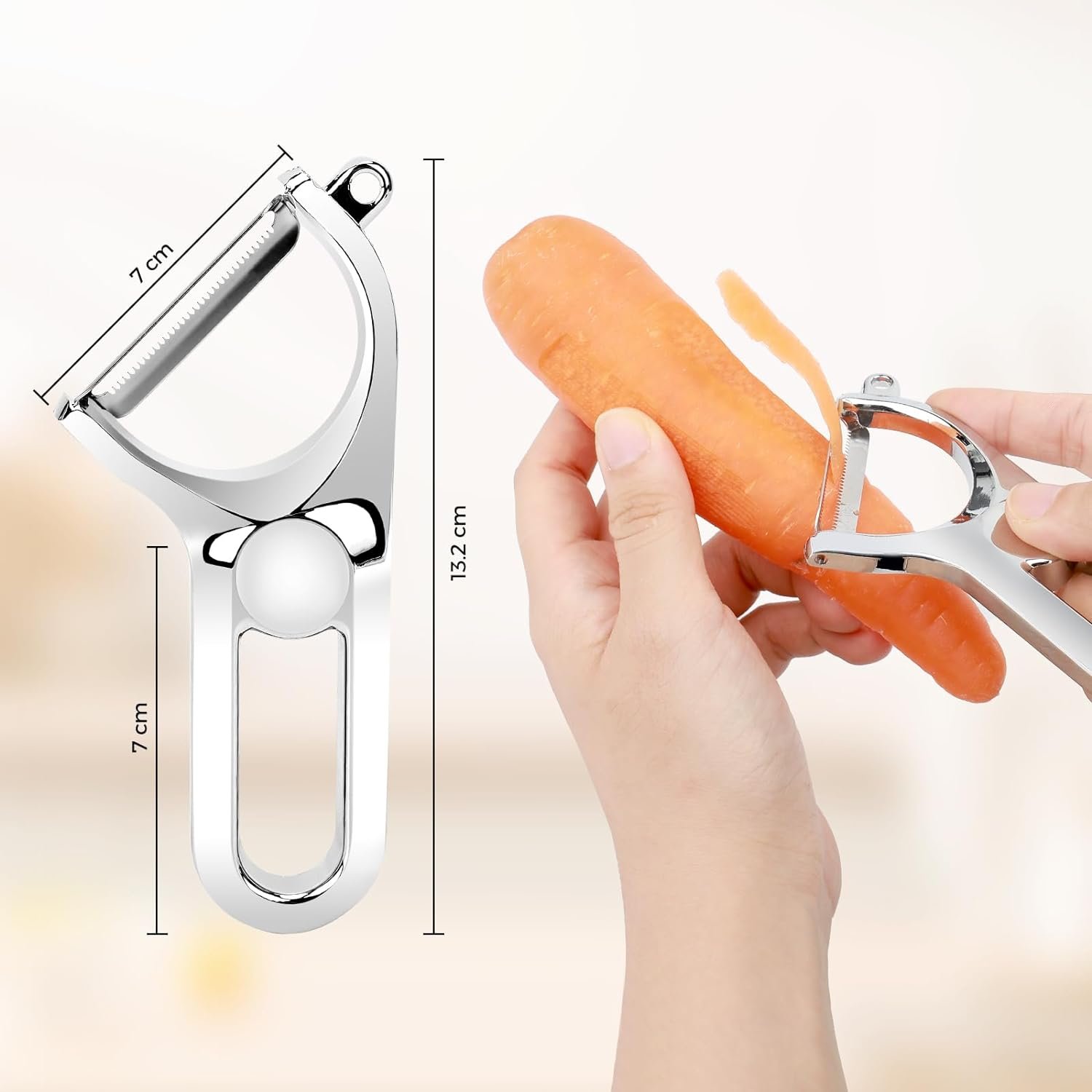 Super Sharp Stainless Steel Peeler, Kitchen Vegetable Peeler, Carrot and Potato Peeler, Fruit Peeler, Carbon Steel Thickened Blade, Good Durability Super Sharp Stainless Steel Peeler, Kitchen Vegetable Peeler, Carrot and Potato Peeler, Fruit Peeler, Carbon Steel Thickened Blade, Good Durability
