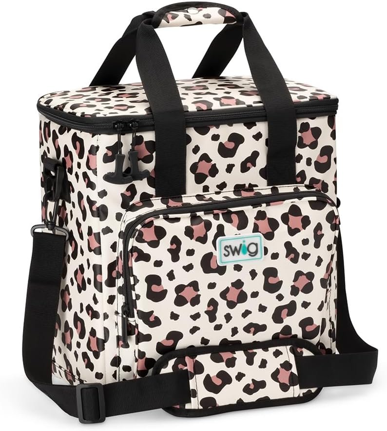 Swig Life Triple Insulated Cooler Bag with Zipper, Large Travel Cooler Bag Holds 16-24 Cans, or 6 Wine Bottles, Insulated Grocery Bag, Food Delivery Bag, or Beach Cooler