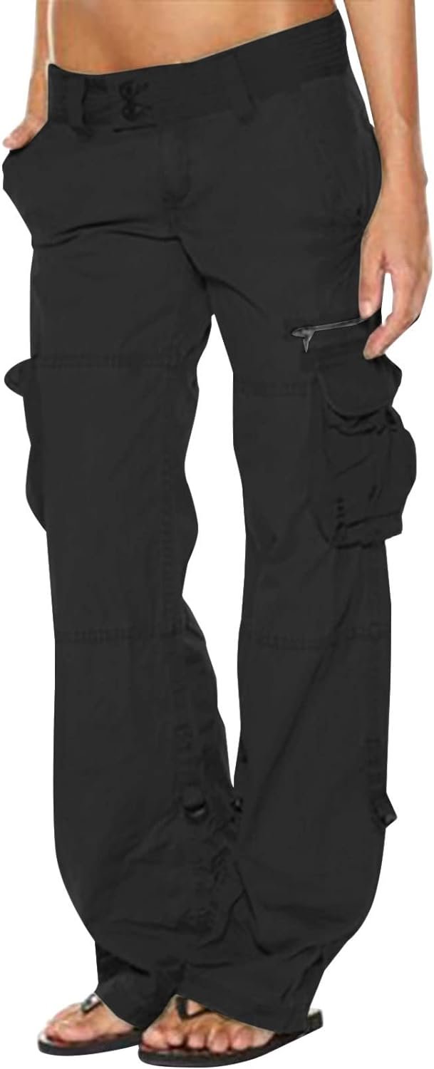 TAPIYANG Cargo Pants Women Casual Sweatpants Plus Size Yoga Pants Trendy Work Pants Loose Trousers Workout Pants with Pockets