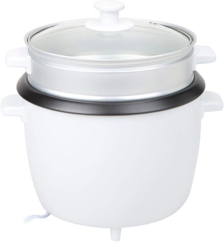 Tayama Rice Cooker with Steam Tray 8 Cups, White (RC-8R)