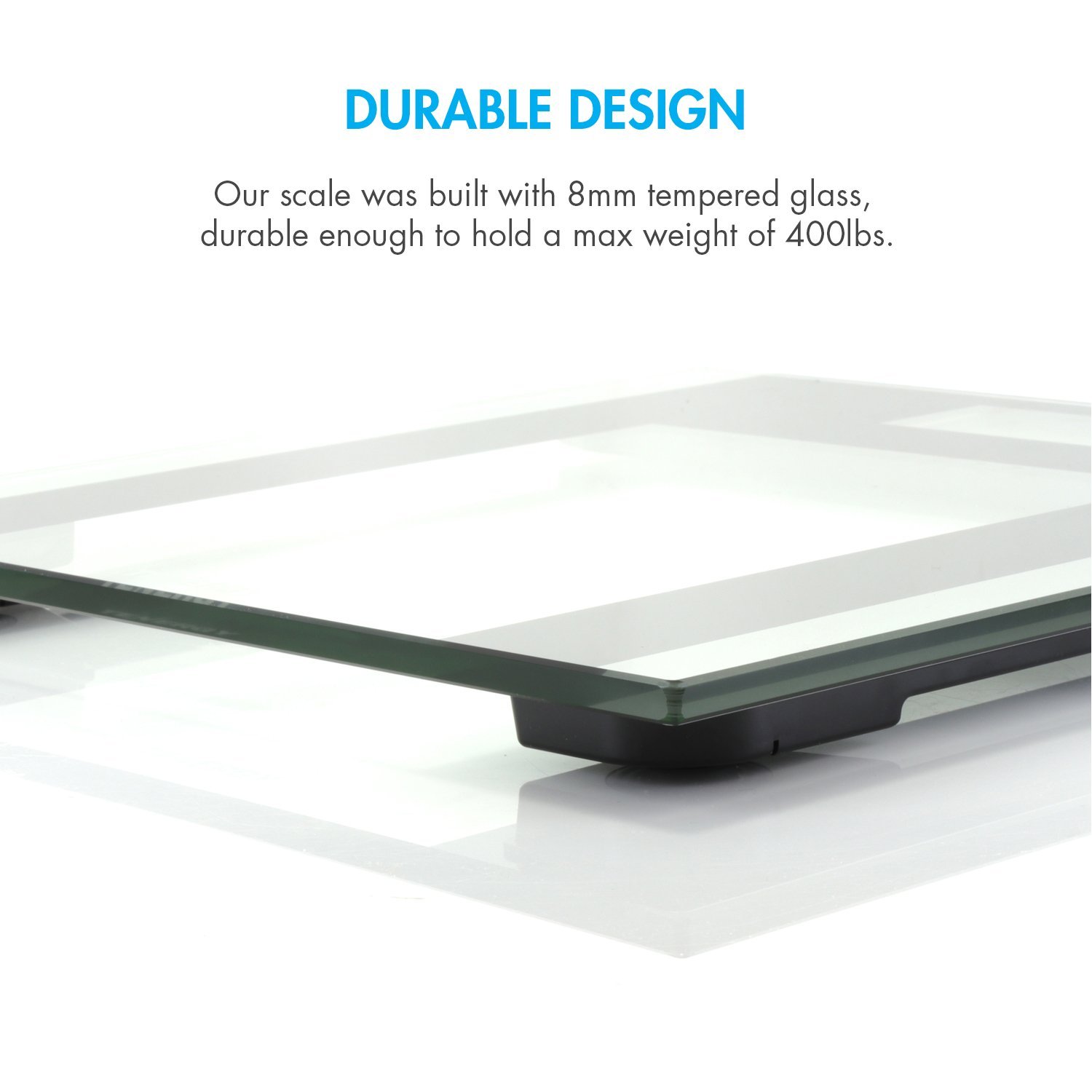 Tenergy Body Weight Scale with Step-On Technology, Tempered Glass Platform w/Backlit LCD, High Precision Digital Bathroom Scale, 400-Pound Capacity, Bonus Body Measuring Tape  Batteries Included Tenergy Body Weight Scale with Step-On Technology, Tempered Glass Platform w/Backlit LCD, High Precision Digital Bathroom Scale, 400-Pound Capacity, Bonus Body Measuring Tape  Batteries Included