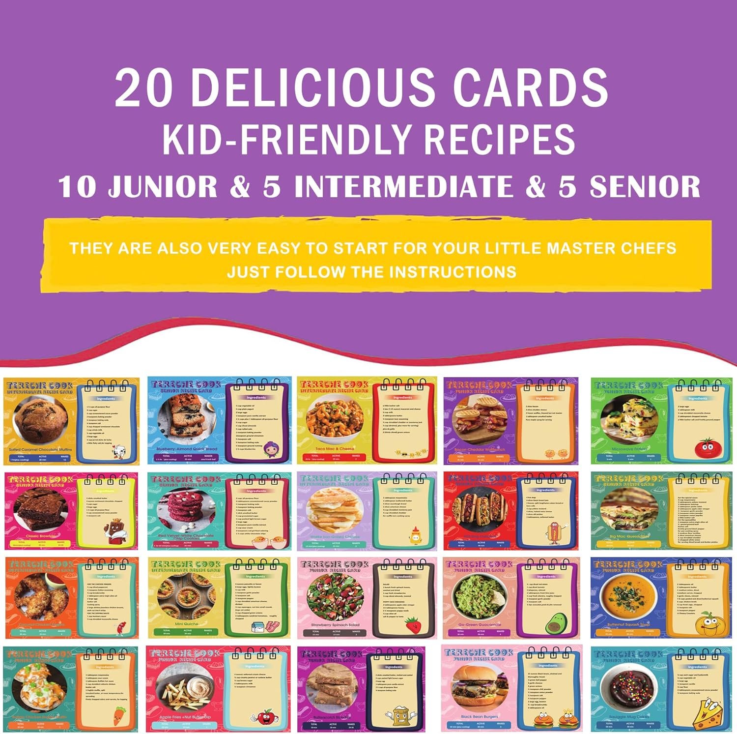 TERECHE Kids Cooking Sets Real 43 Piece Baking Set With Organizer Carrying Case, Kids Cooking Utensils - Kid Safe Knife  Cooking Tools - Real Accessories  Utensils for the Curious Child