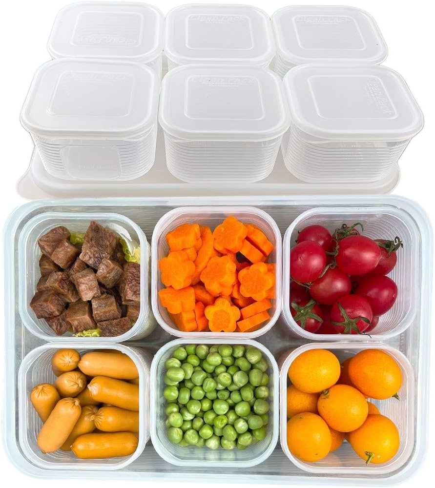 TeTeBak Food Storage Containers with Lids Airtight 6PCS Removable Individual BPAFree Plastic Food Containers for Pantry Organization and Storage, Stackable Meal Prep Containers Reusable TeTeBak Food Storage Containers with Lids Airtight 6PCS Removable Individual BPAFree Plastic Food Containers for Pantry Organization and Storage, Stackable Meal Prep Containers Reusable