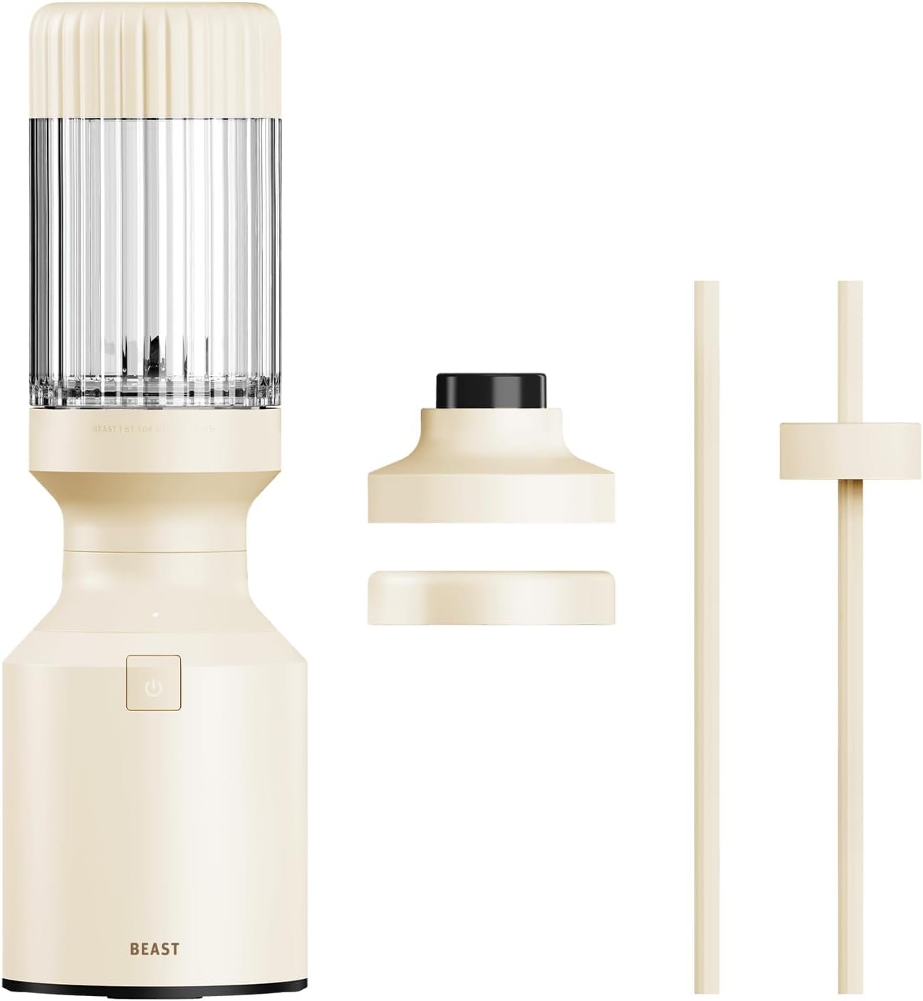 The Beast Mini Blender | Mini Countertop Kitchen Blender | Blend Smoothies and Shakes, Dressings, Sauces, Dips | Straw Cap and Straws Included | 600W (Sand) The Beast Mini Blender | Mini Countertop Kitchen Blender | Blend Smoothies and Shakes, Dressings, Sauces, Dips | Straw Cap and Straws Included | 600W (Sand)