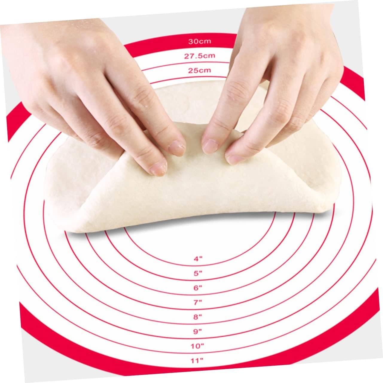 TIDTALEO 1 Set Cutting Board Pad with Scale Oven Toasters Pasties Round Pastry Mat Countertop Rolling Mat Silicone Fondant Mat Reusable Pastry Mat Silicone Rolling Mat Dough Mat